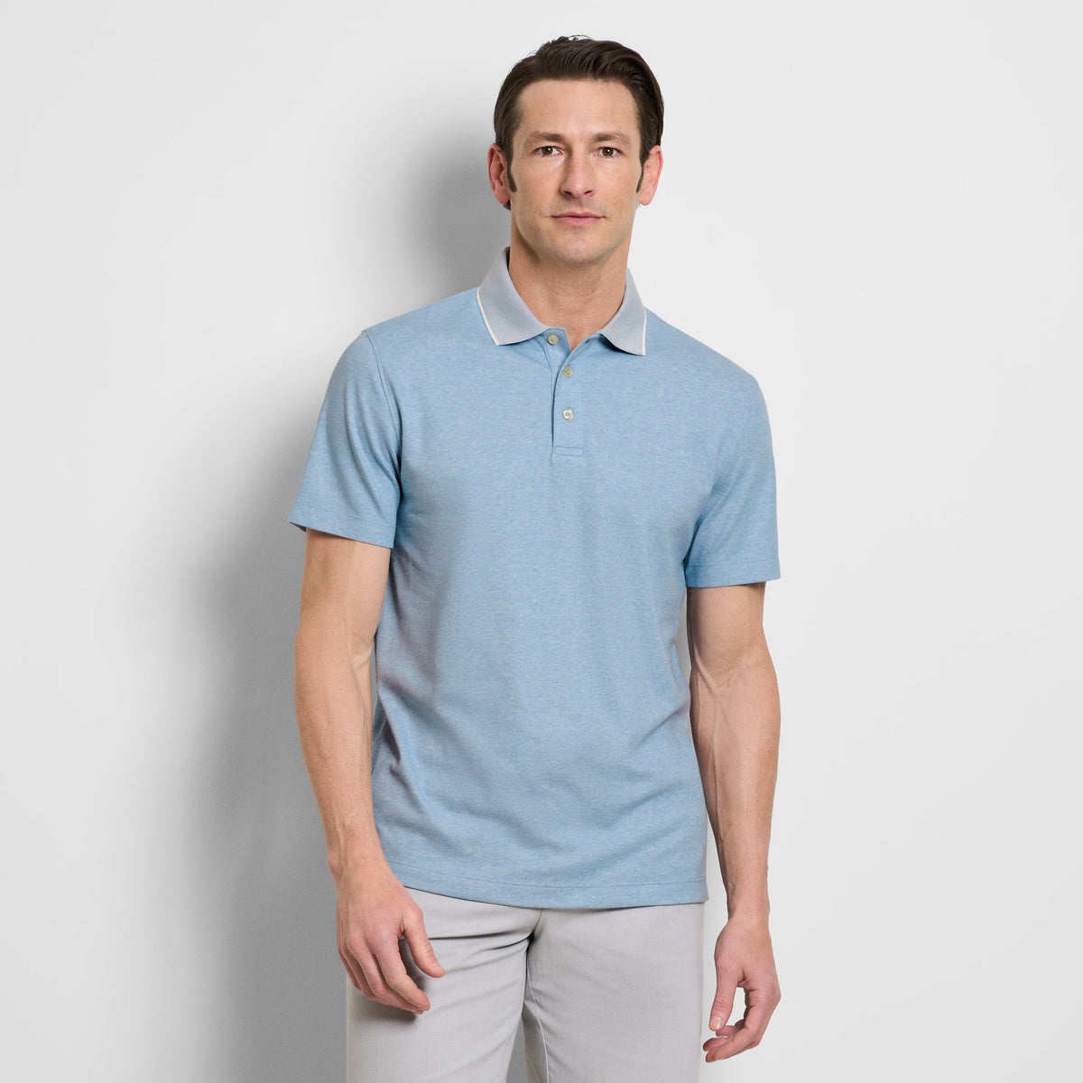 Essential Soft Touch Heather Birdseye Polo