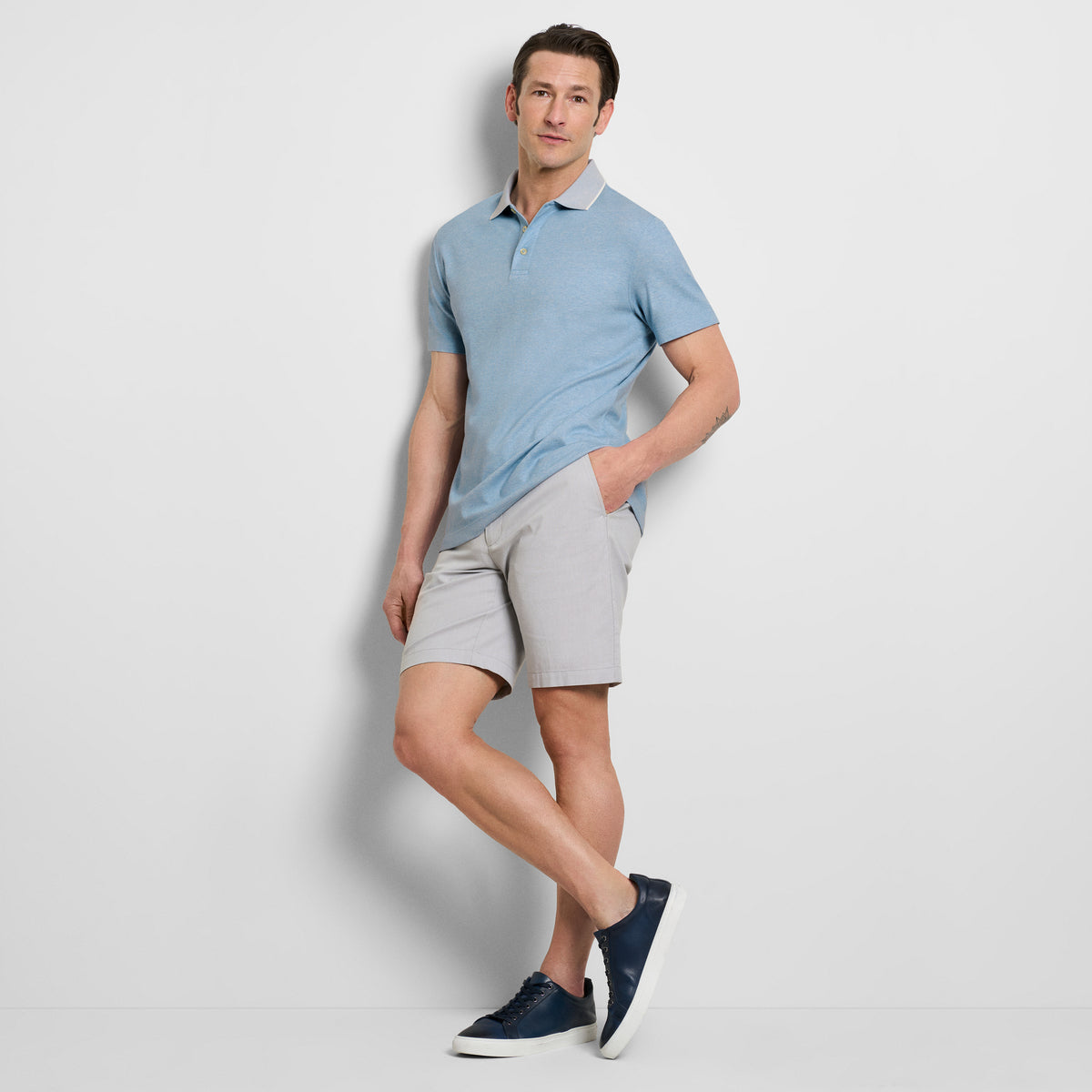 Essential Soft Touch Heather Birdseye Polo