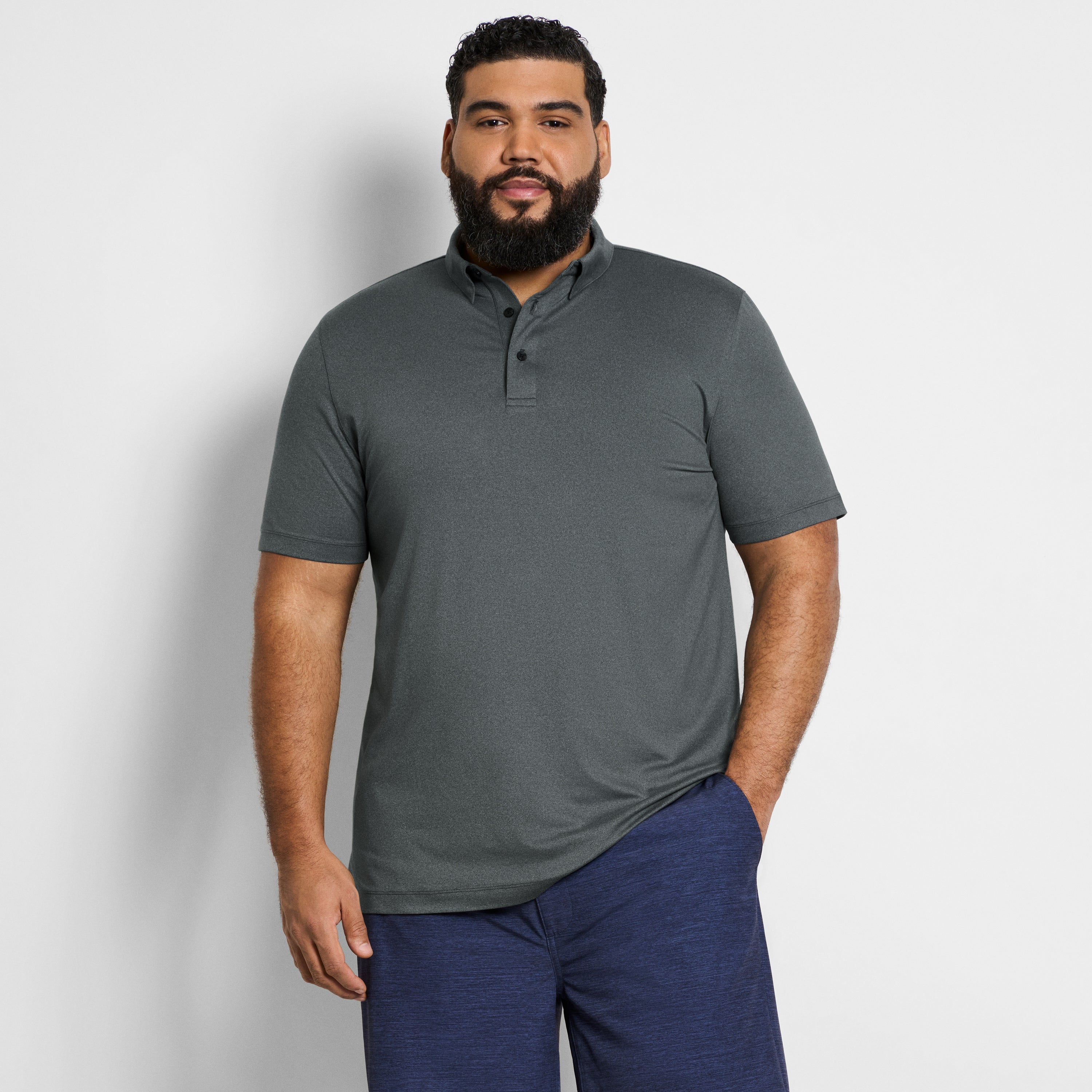 Performance Melange Polo - Big &amp; Tall