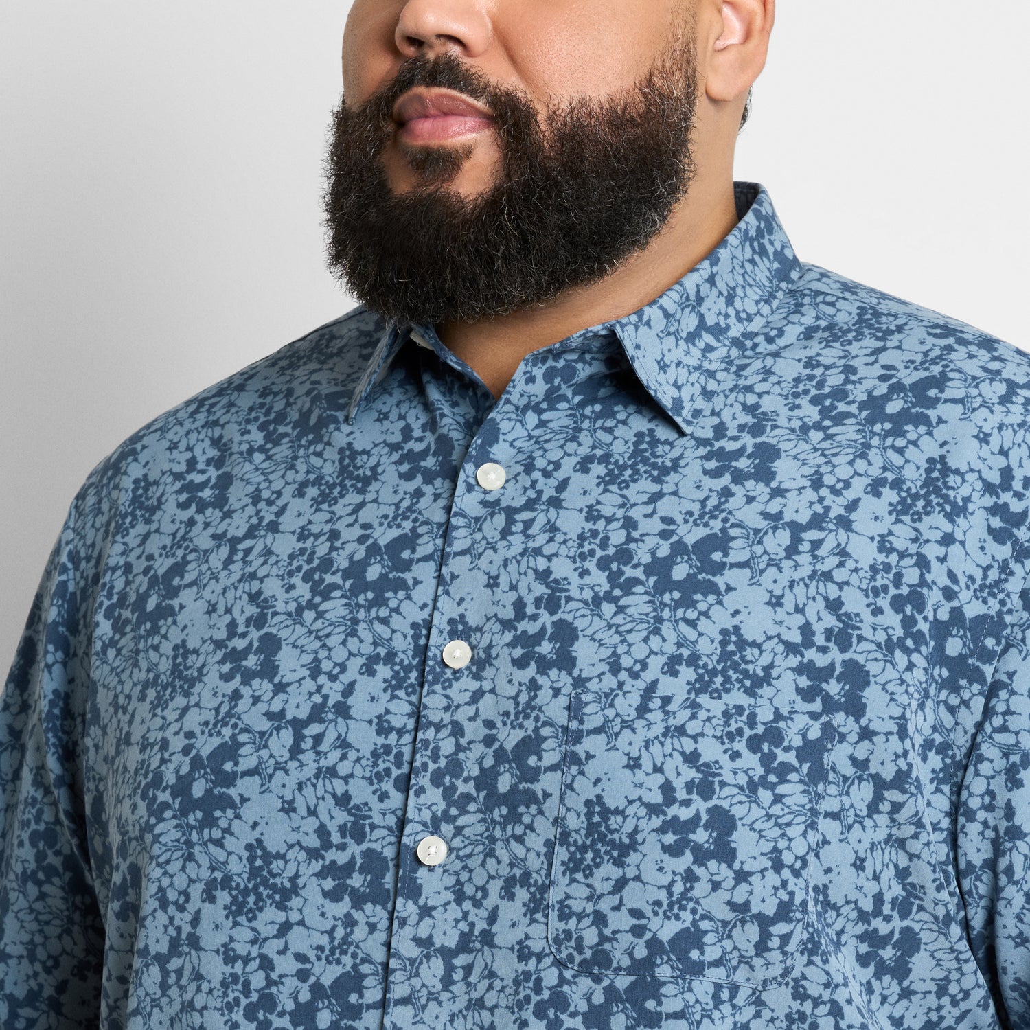 Weekend Asphalt Print Camp Shirt - Big & Tall