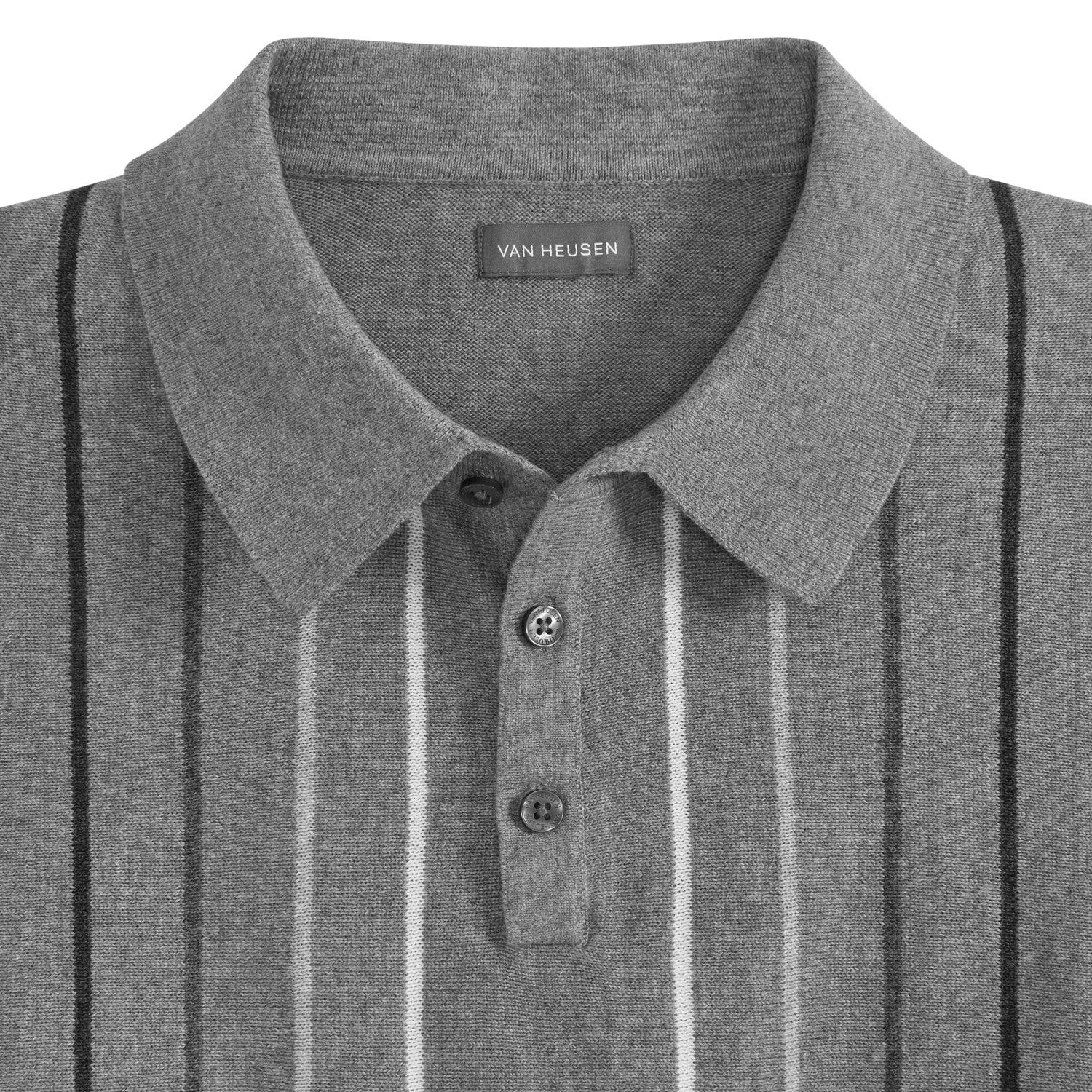 Temp Control Sweater Degrade Stripe Short Sleeve Polo