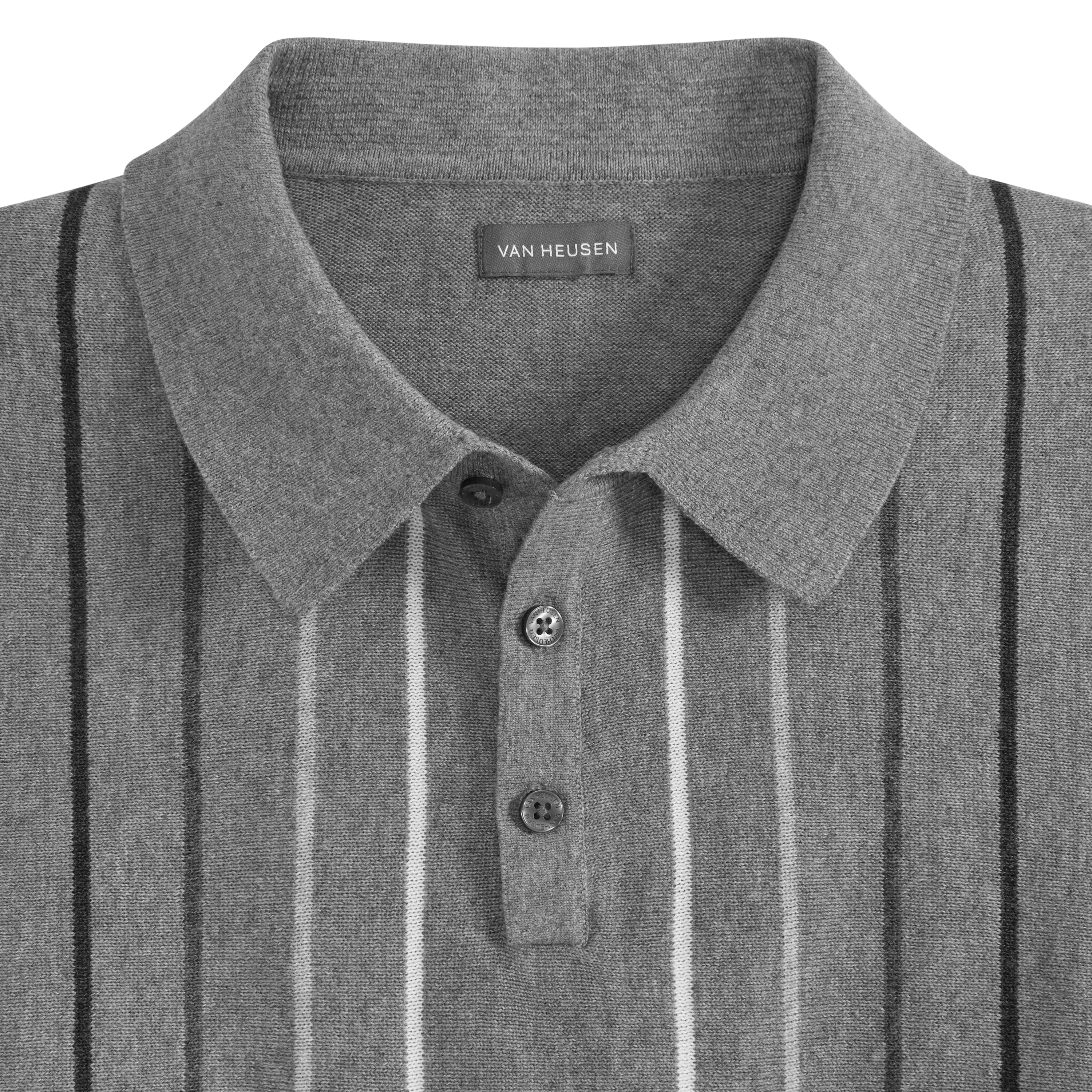 Temp Control Sweater Degrade Stripe Short Sleeve Polo