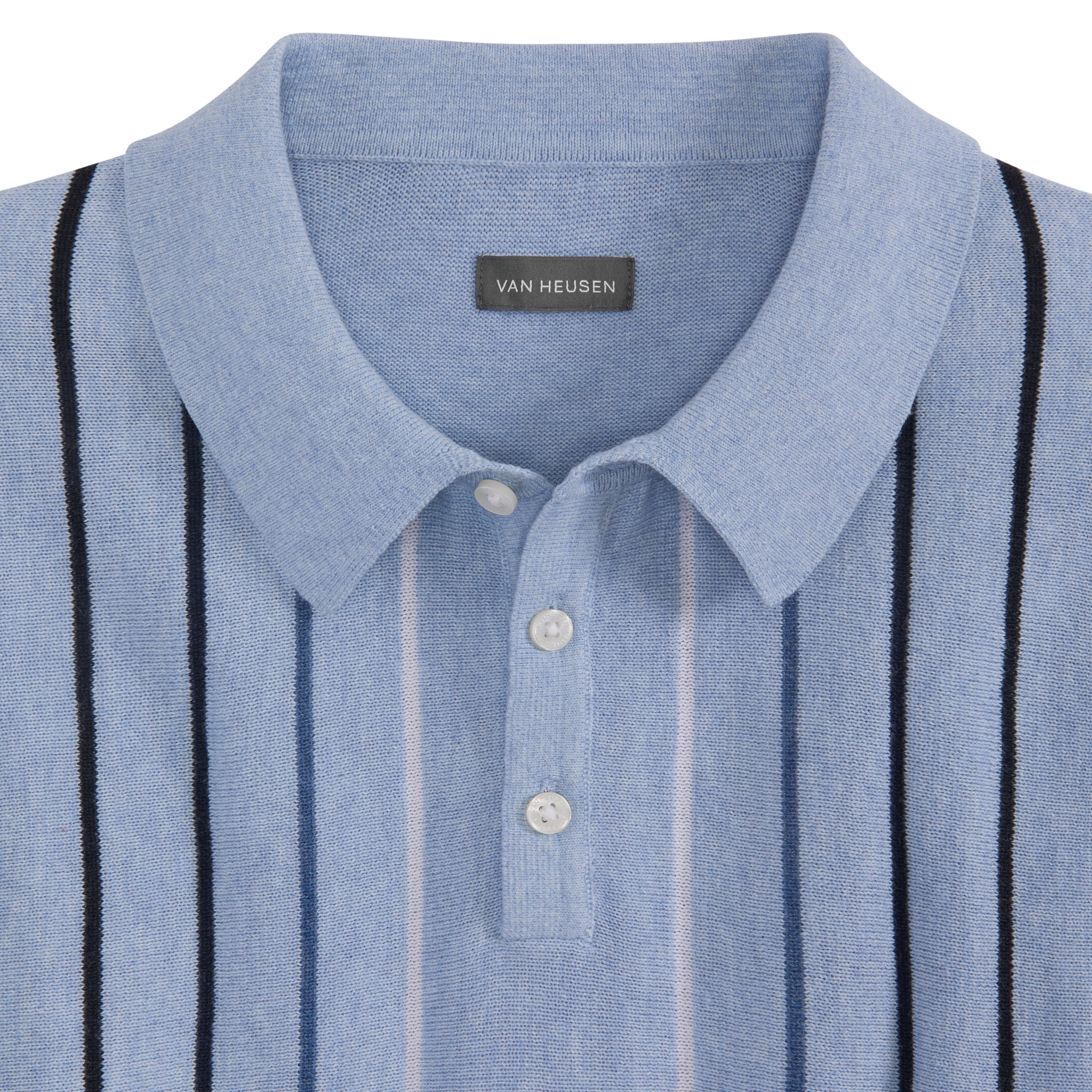 Temp Control Sweater Degrade Stripe Short Sleeve Polo