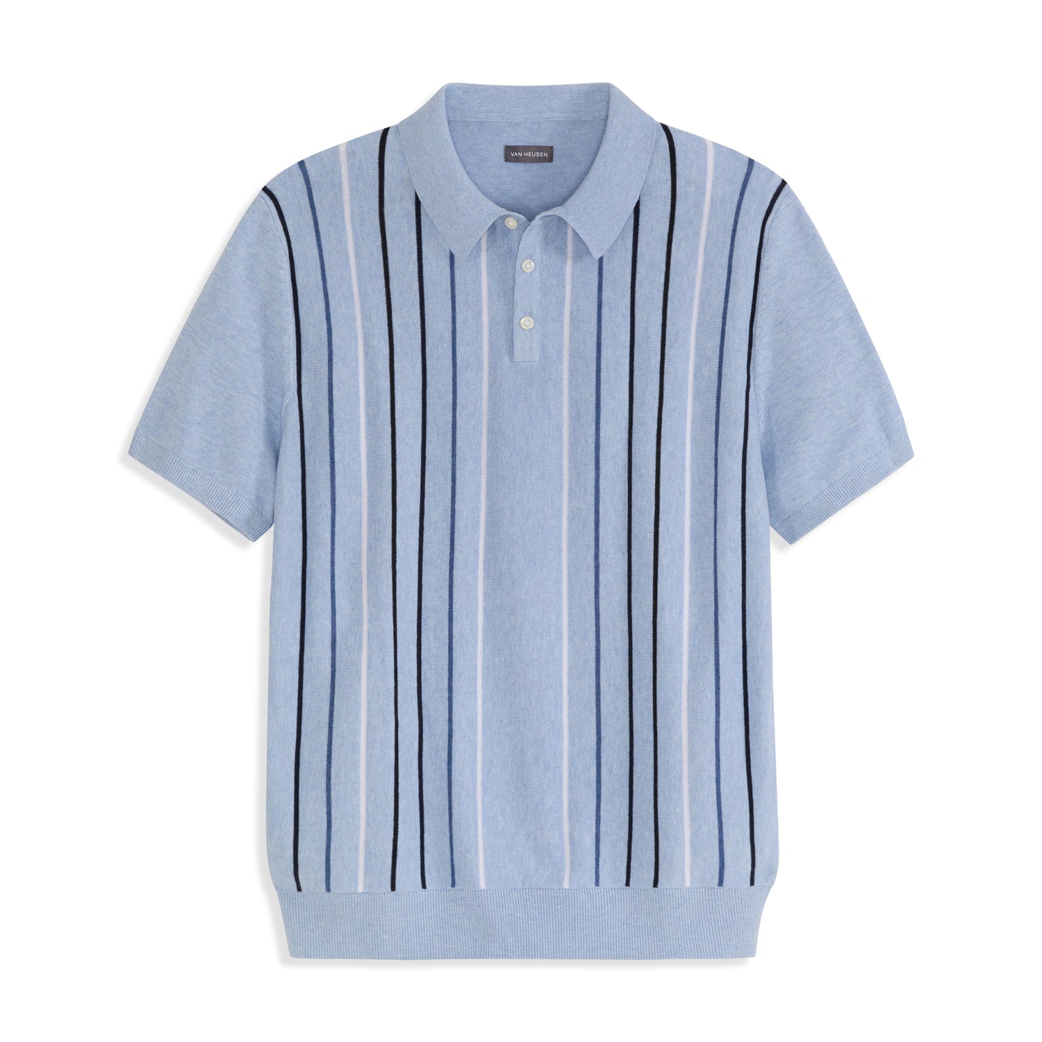 Temp Control Sweater Degrade Stripe Short Sleeve Polo