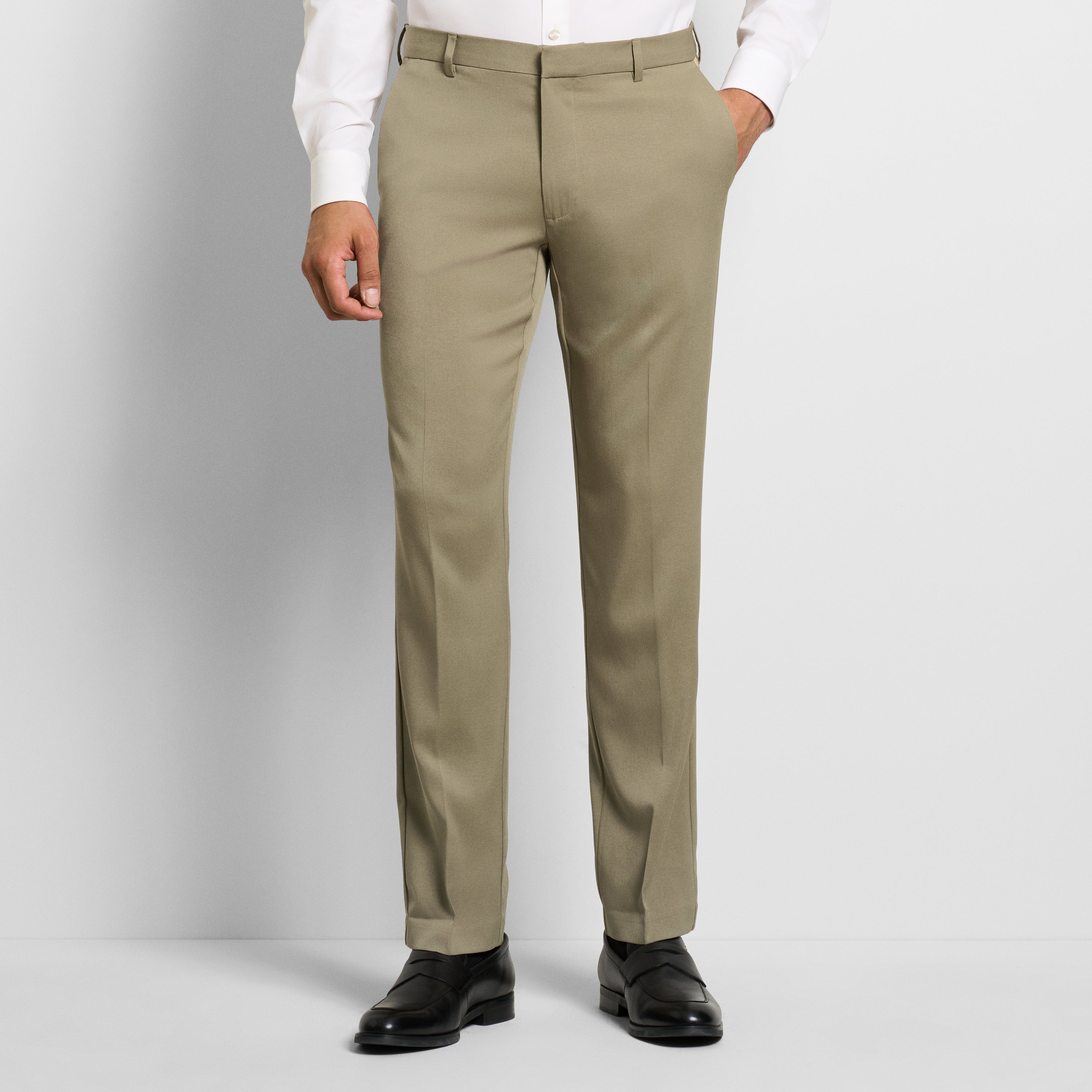 van heusen slim fit dress pants Flex Fit Ultra Wrinkle Free Straight Leg Pant Duke Blue / 29IN / 32