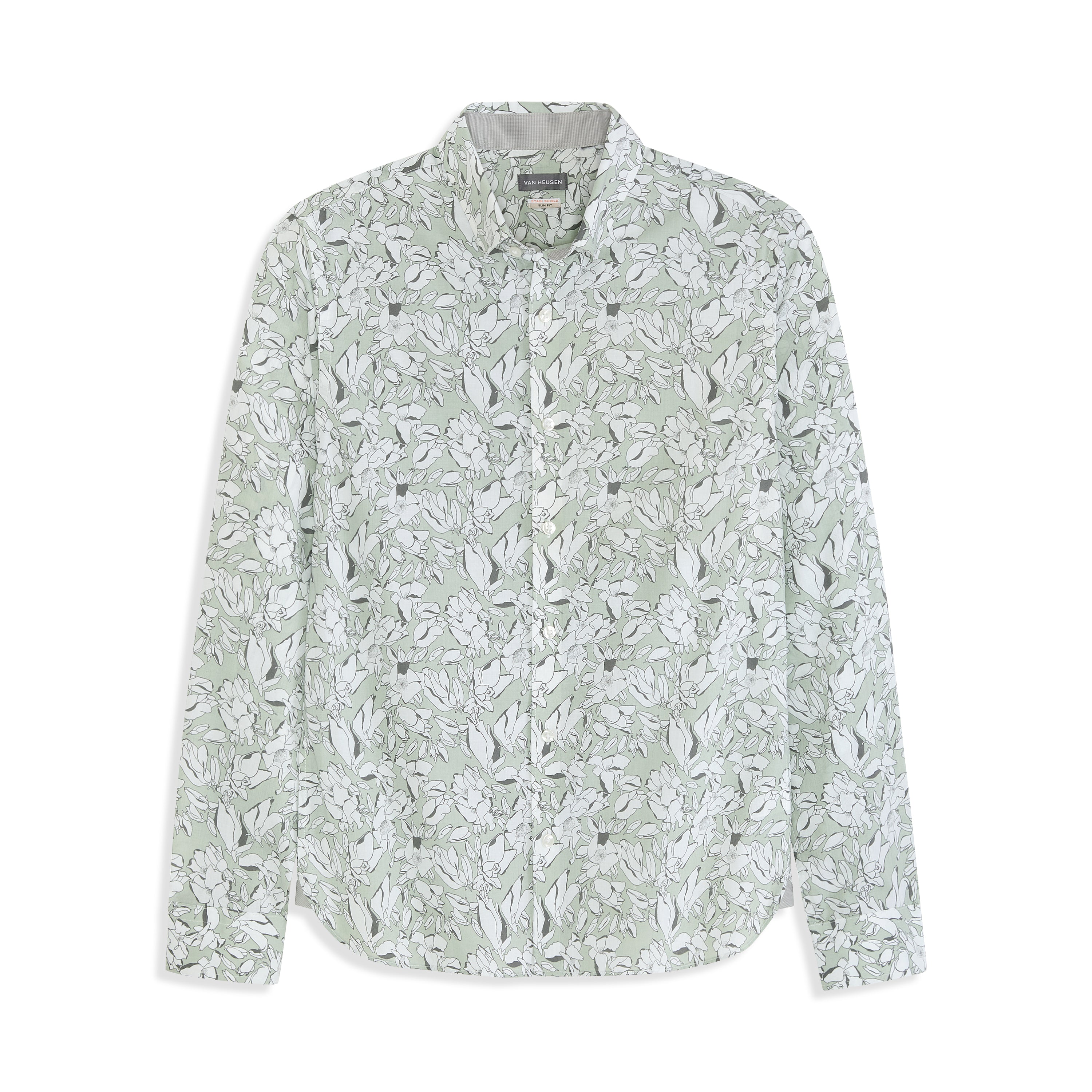 Cronbie Long Sleeve Slim Fit Stain Shield Tulip Print Shirt
