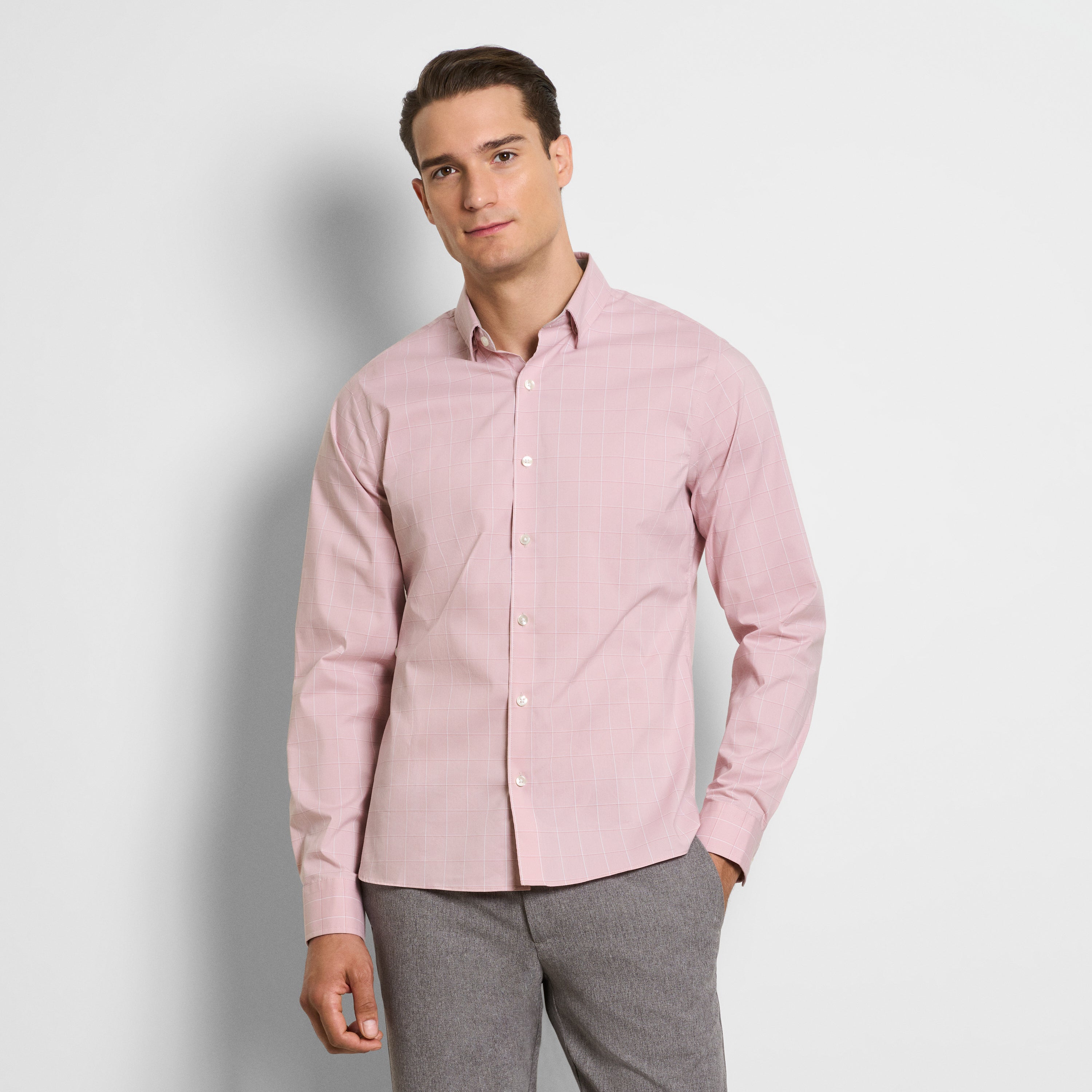 van heusen pink dress shirt Van Heusen Shirt Mens Size 20 35/36 Pale Pink Ultra Wrinkle Free Dress Button Up