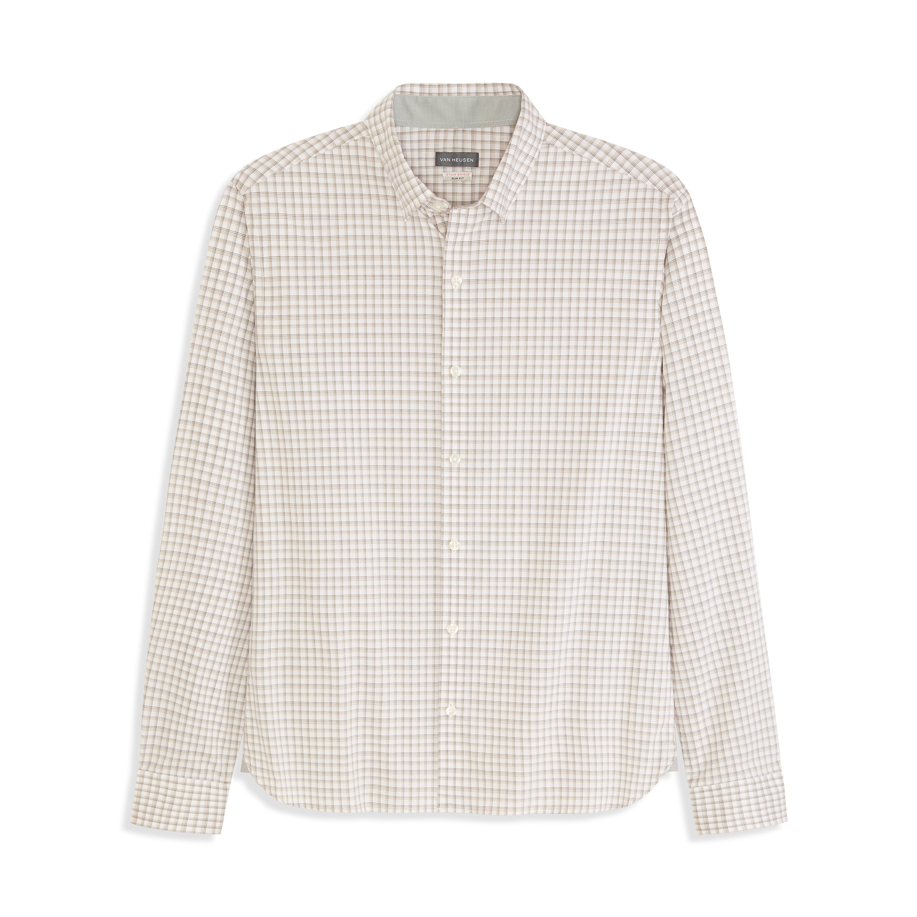 Cronbie Long Sleeve Slim Fit Stain Shield Mini Multi Plaid Shirt