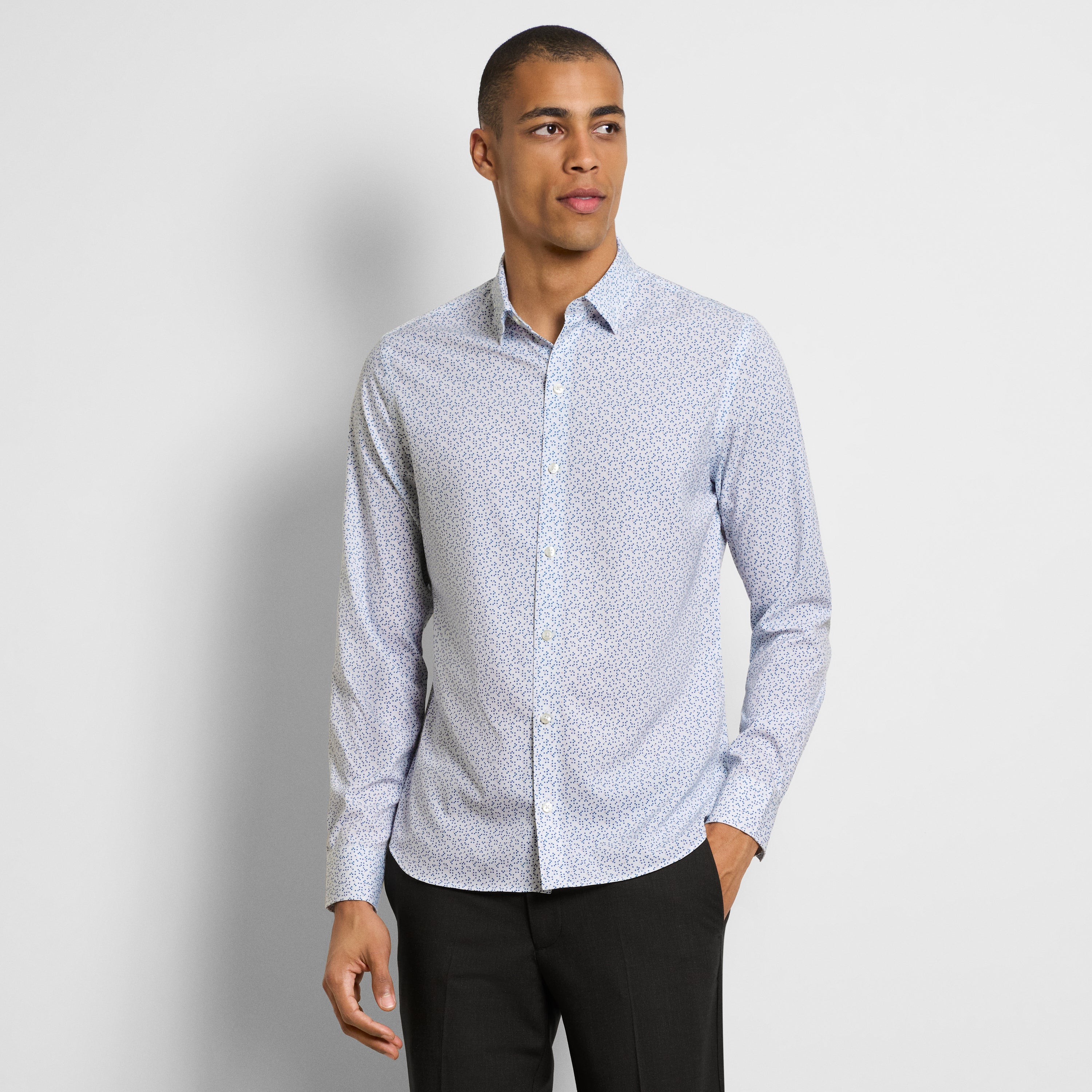 Performance All Way Stretch Confetti Print Shirt - Slim Fit Performance All Way Stretch Confetti Print Shirt - Slim Fit