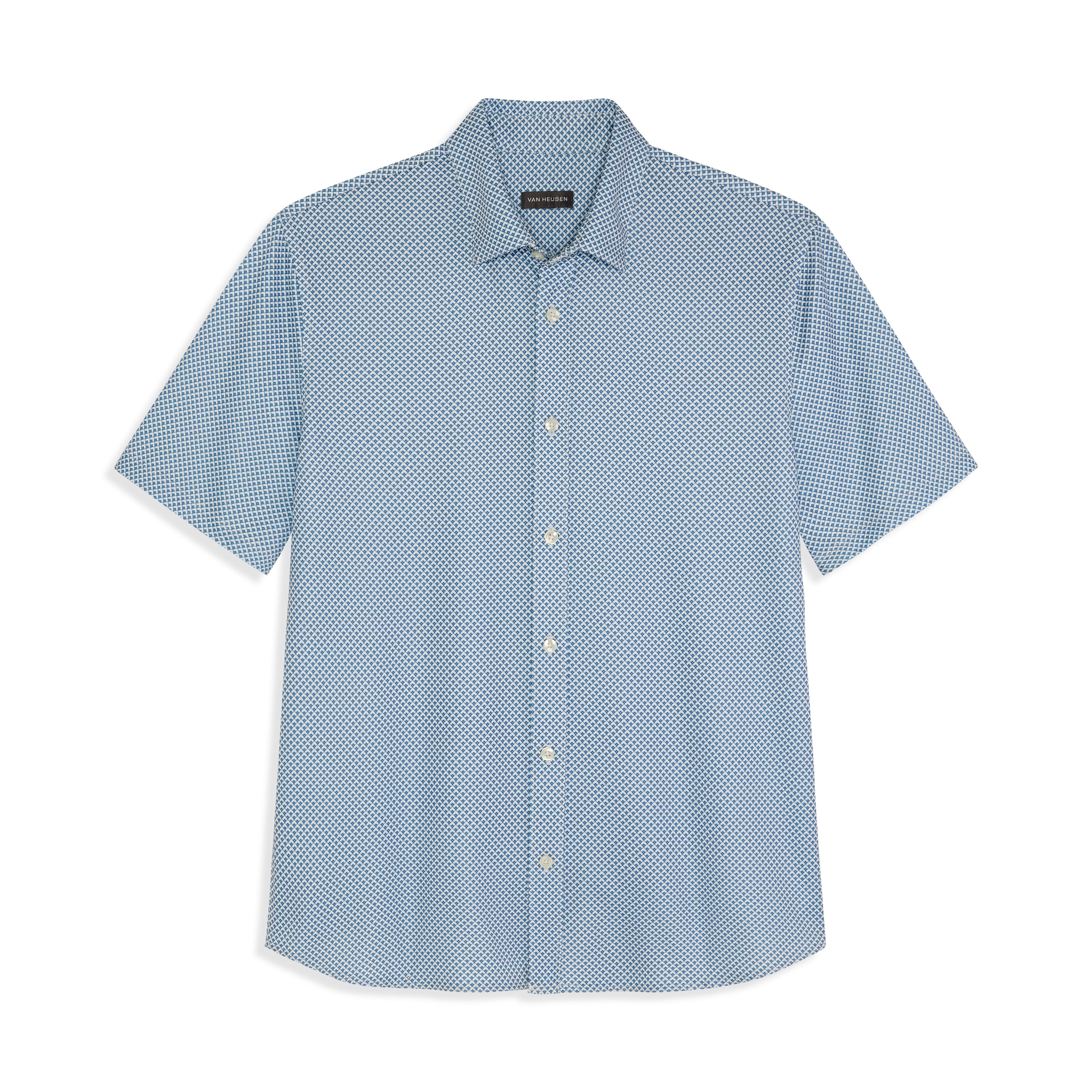 Performance Pique Paver Print Shirt - Slim Fit