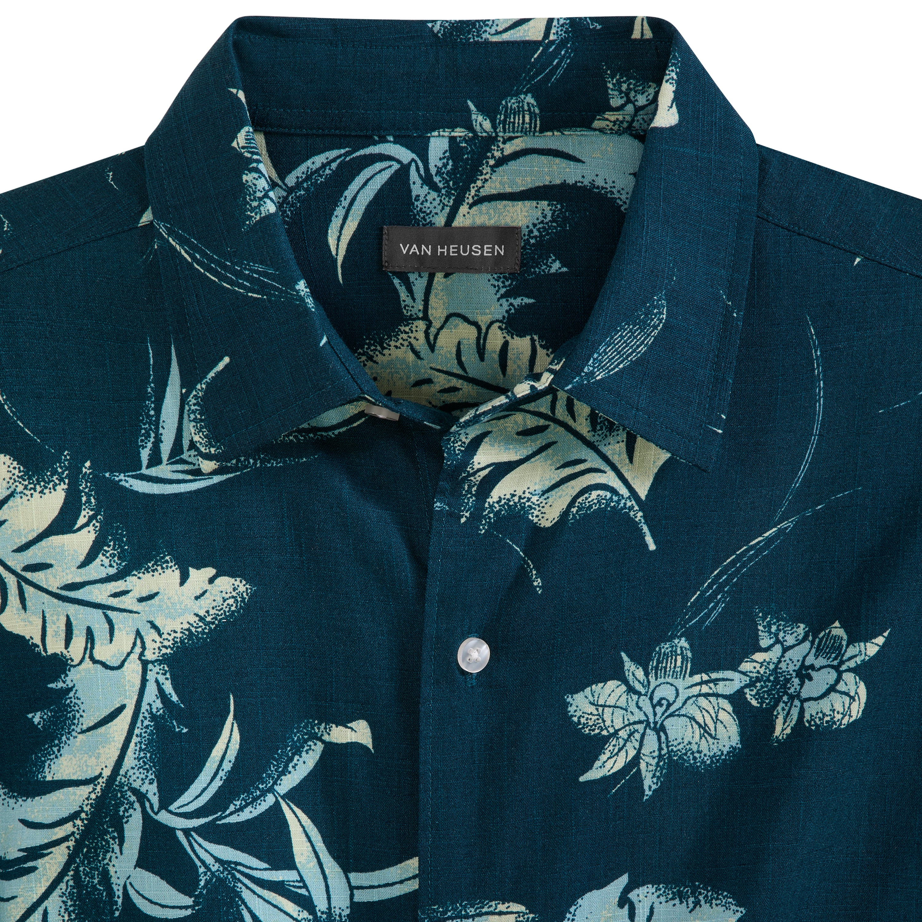 Orchid Print Texture Camp Shirt