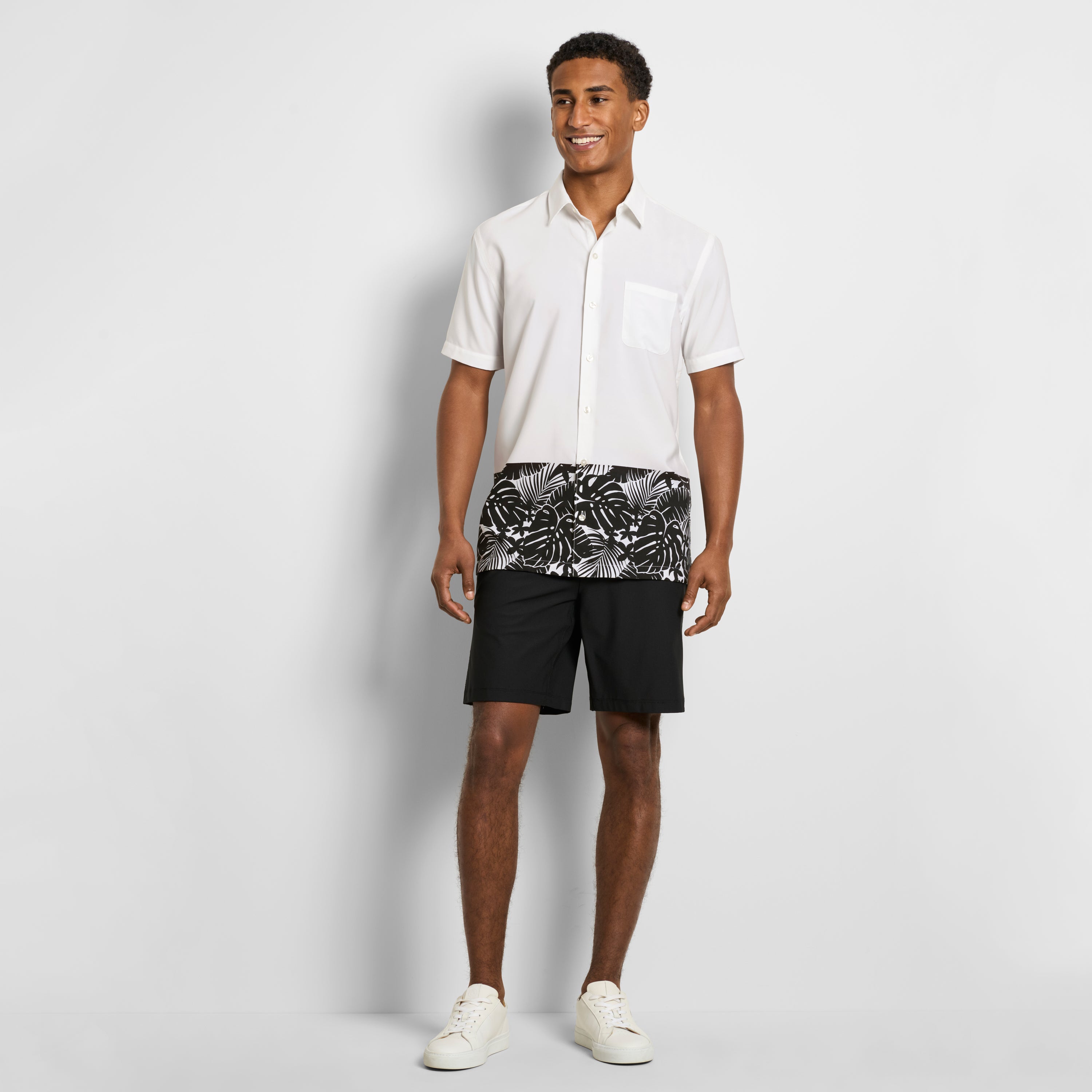 Weekend Short Sleeve Camp Placed Print Shirt