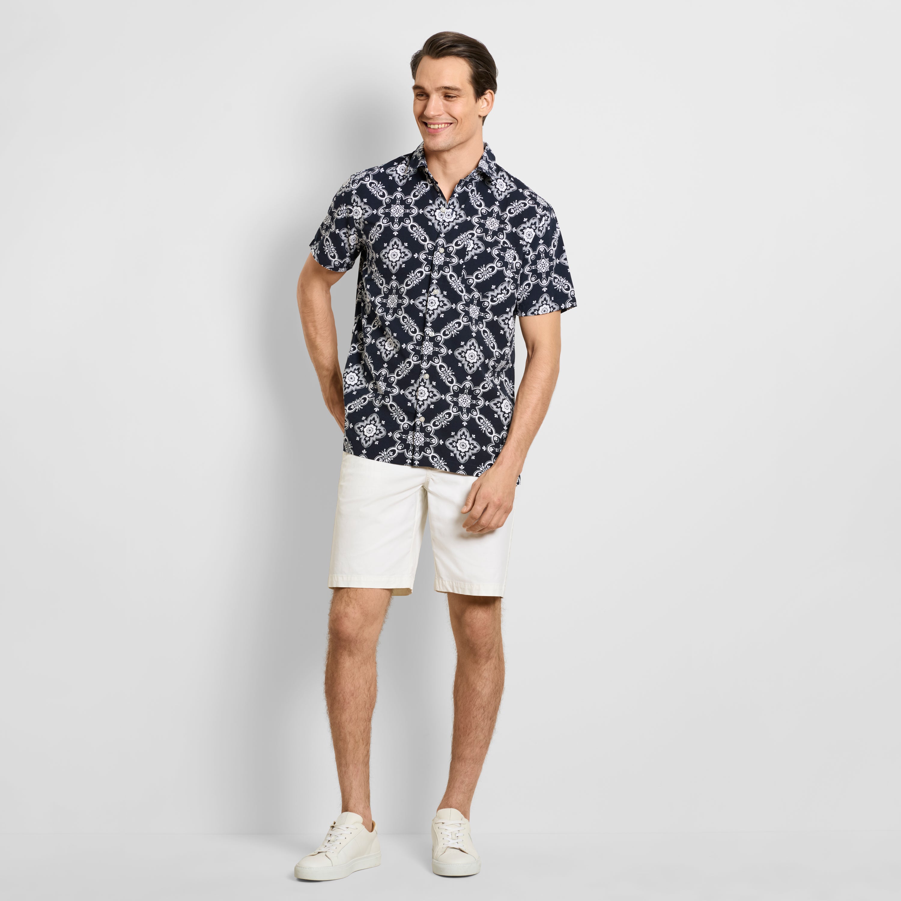 Weekend Printed Short Sleeve Camp Shirt
