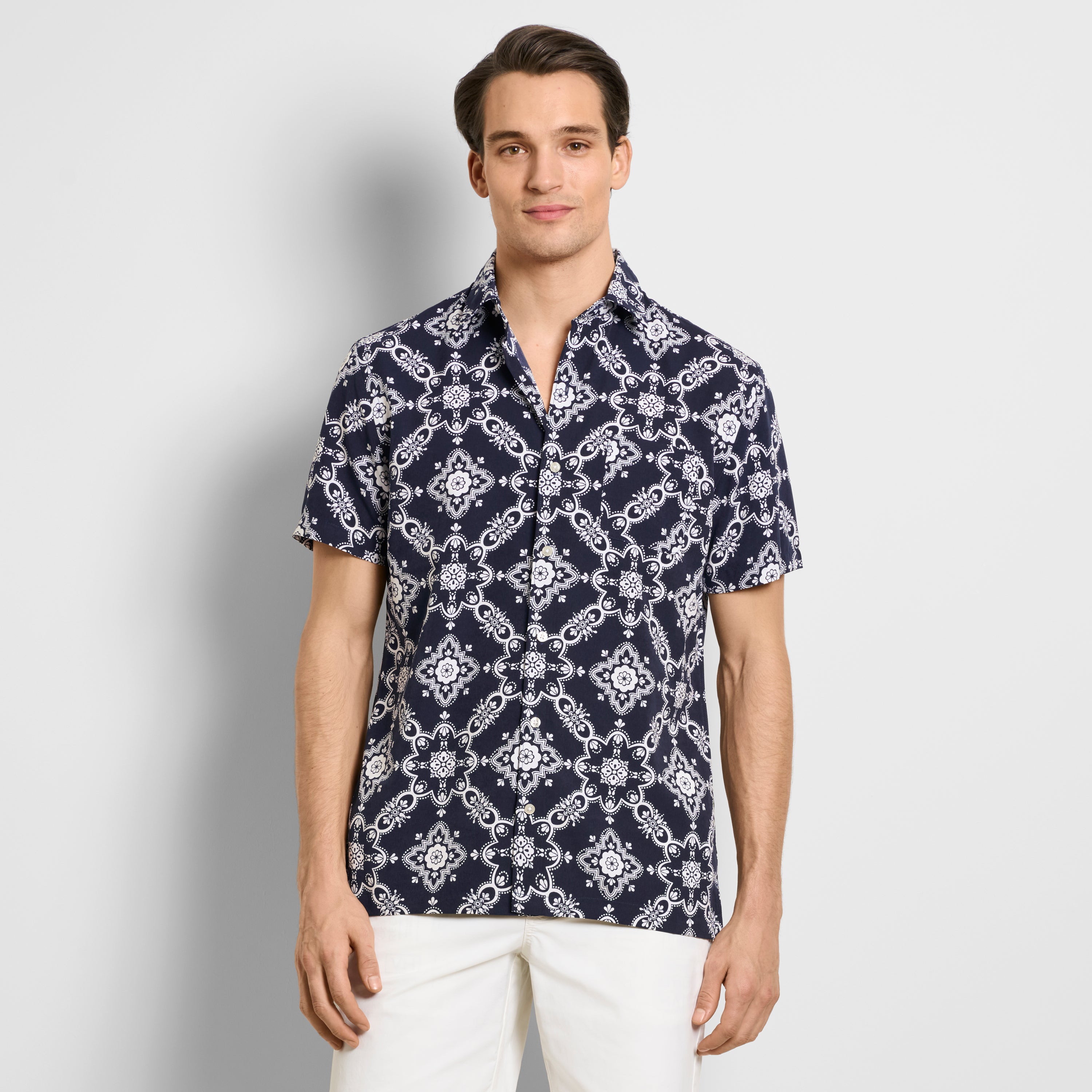 Weekend Printed Short Sleeve Camp Shirt