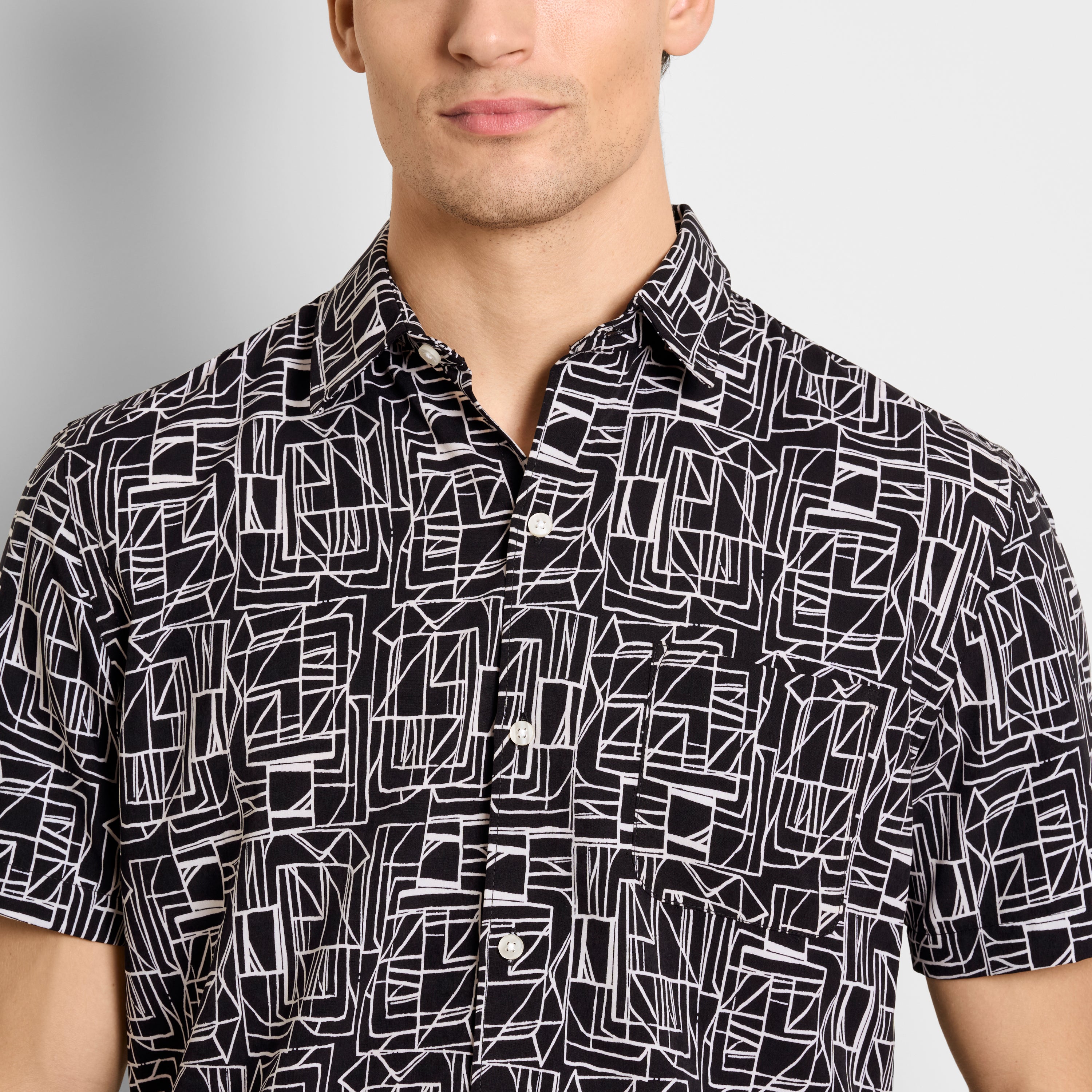 Weekend Printed Short Sleeve Camp Shirt