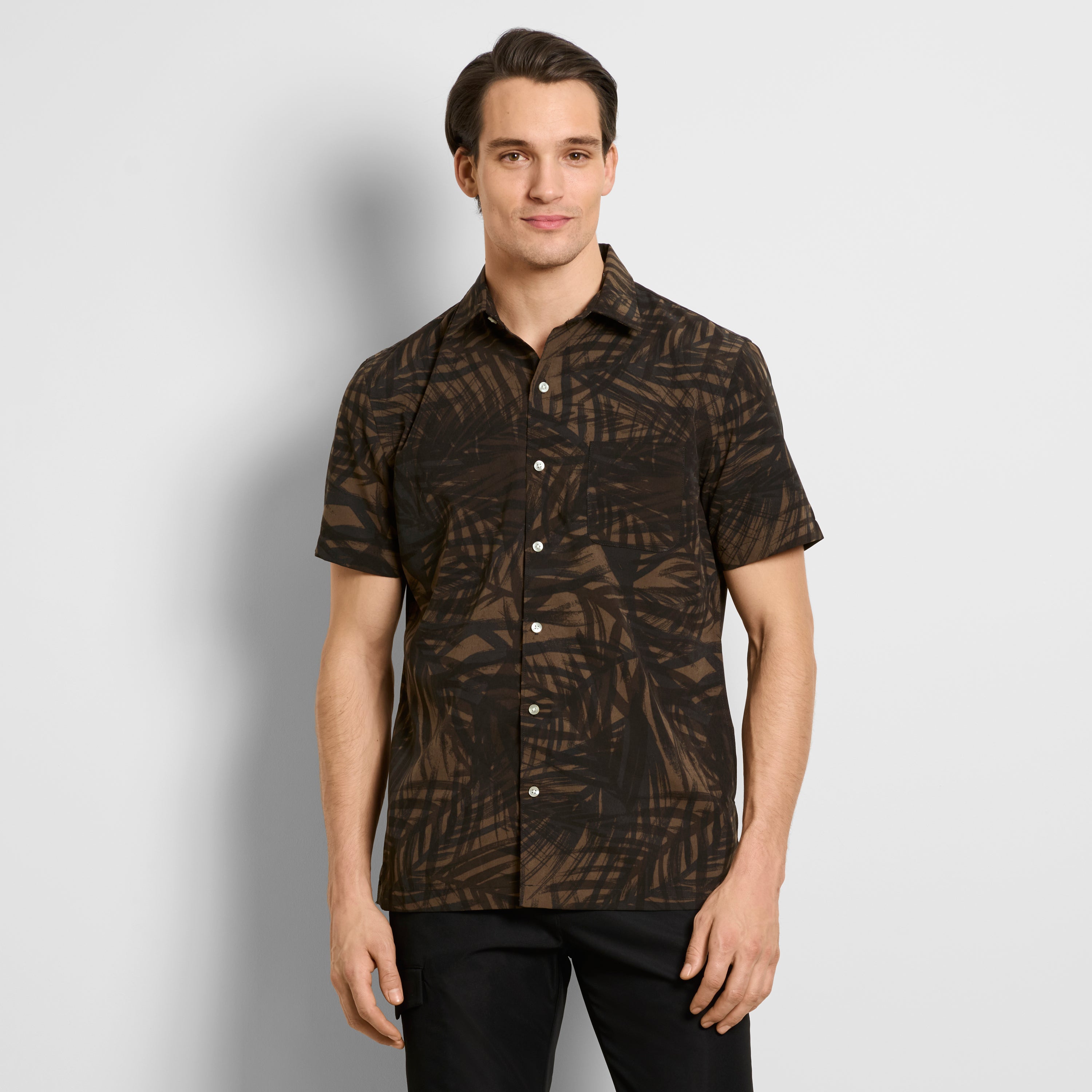 van heusen black dress shirt Van Heusen Men's Regular-Fit Dress Shirt - Black