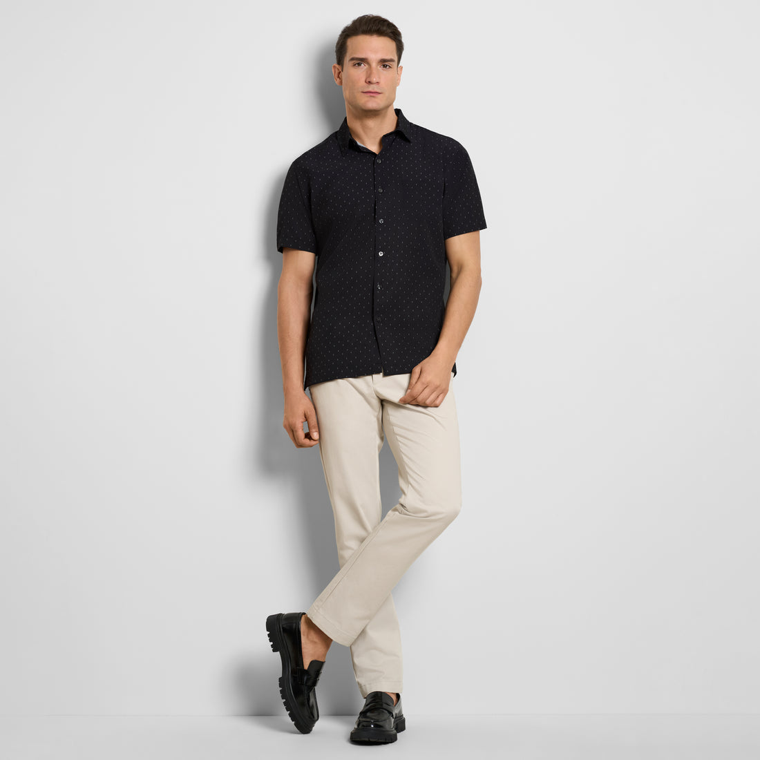 Hydro Wik Short Sleeve Camp Shirt Stacked Dot