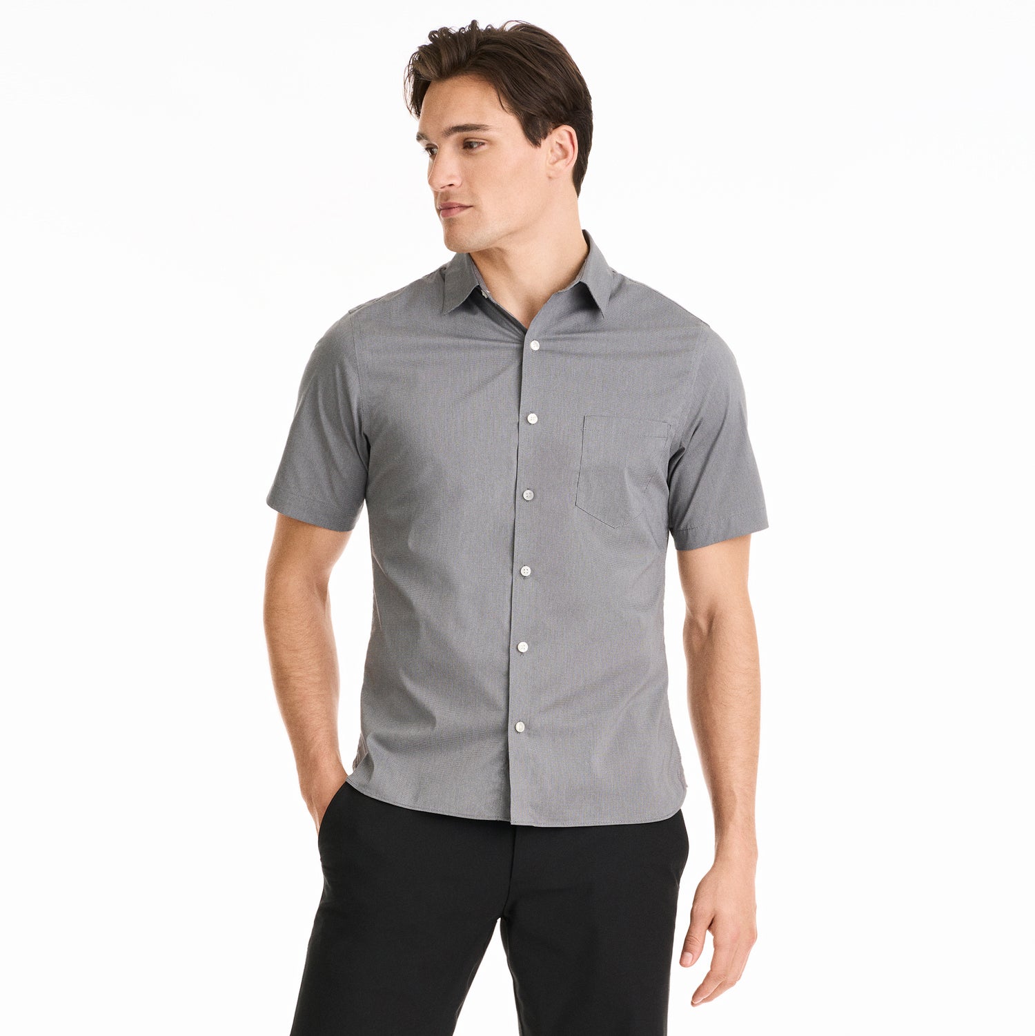 Essential Stain Shield Short Sleeve Shirt Solid - Slim Fit