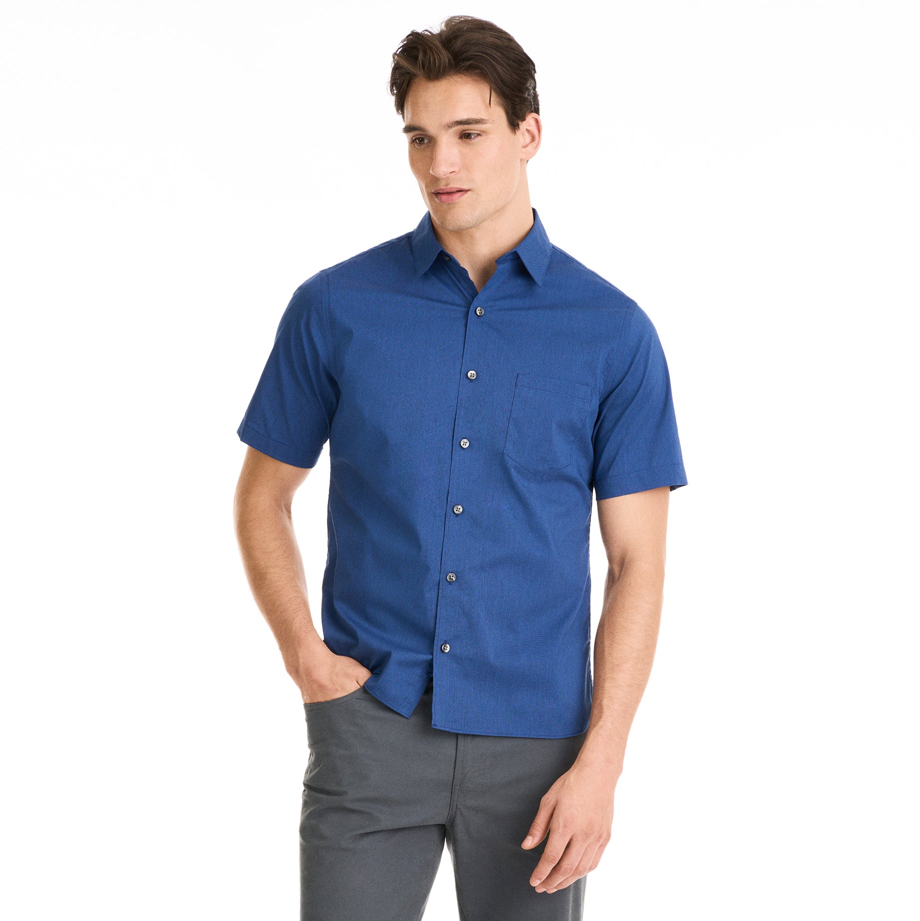 Essential Stain Shield Short Sleeve Shirt Solid - Slim Fit
