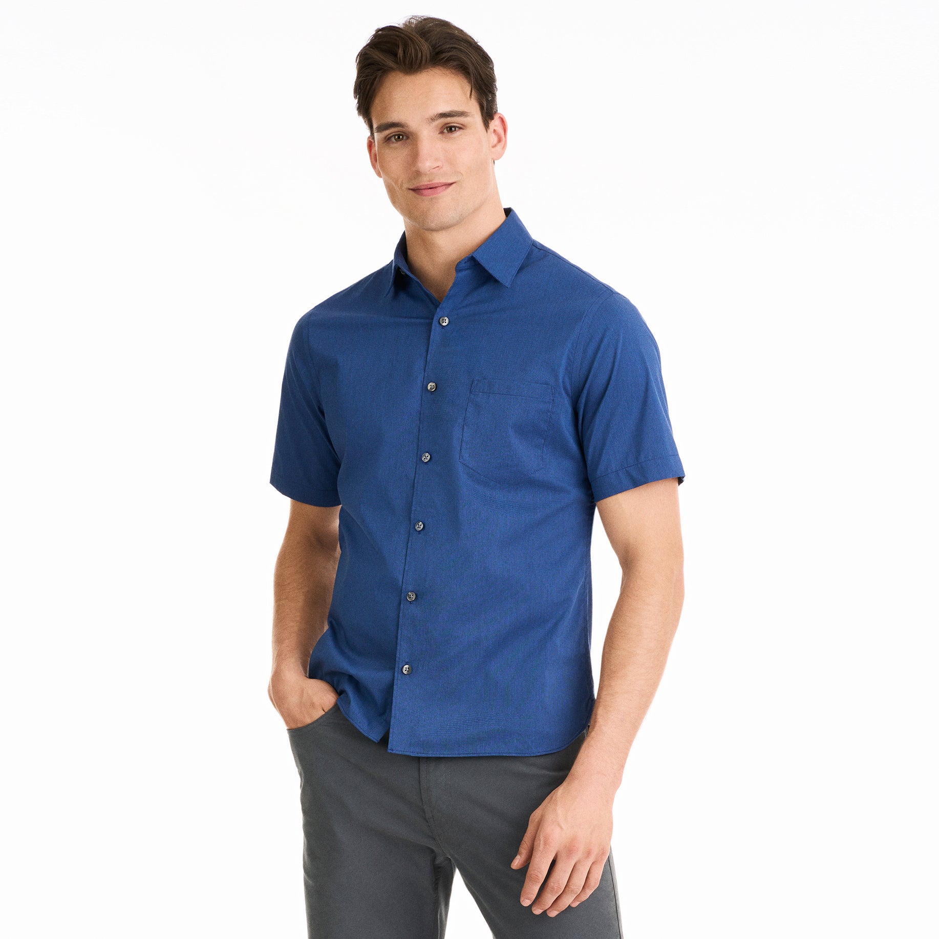 Essential Stain Shield Short Sleeve Shirt Solid - Slim Fit