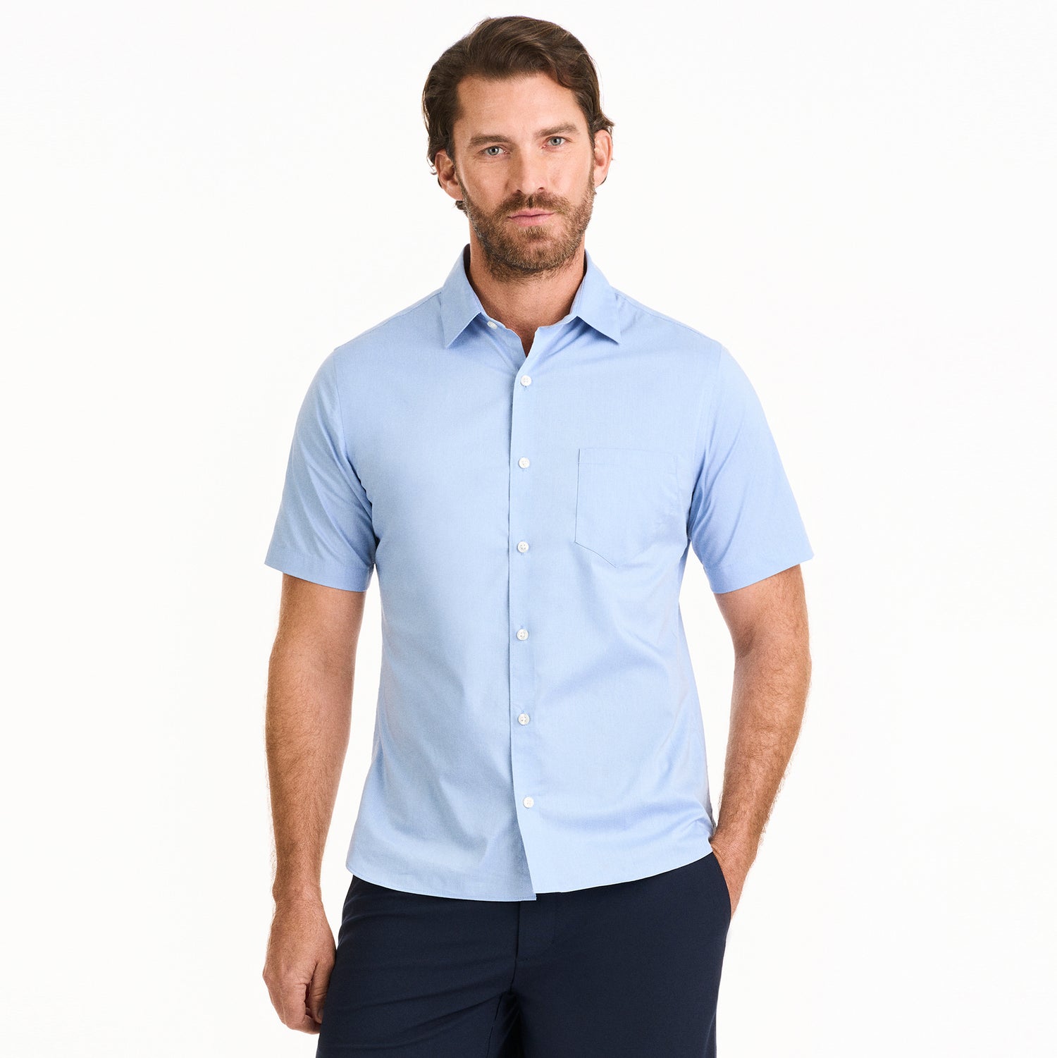 Essential Stain Shield Short Sleeve Shirt Solid - Slim Fit