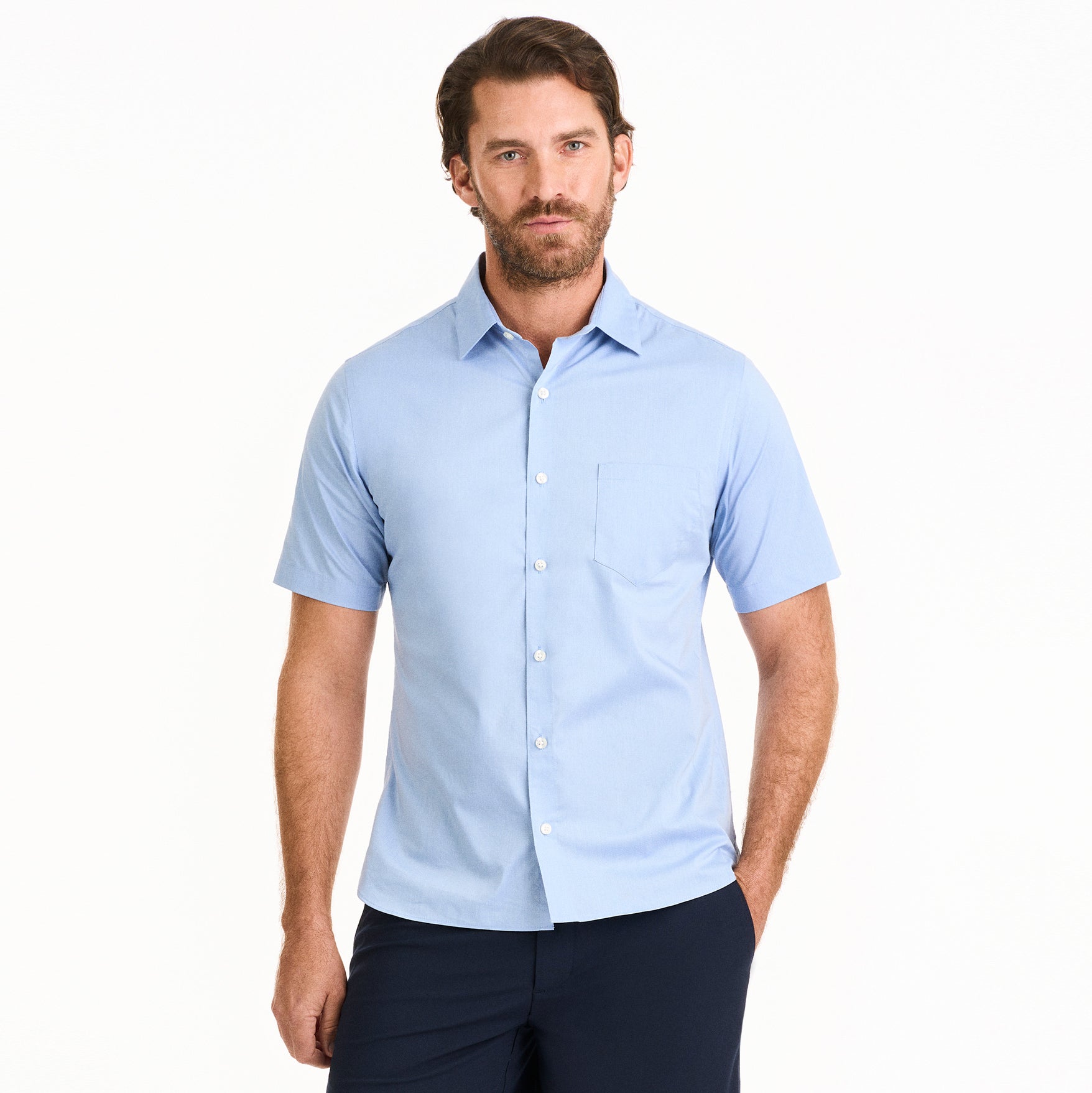 Essential Stain Shield Short Sleeve Shirt Solid - Slim Fit