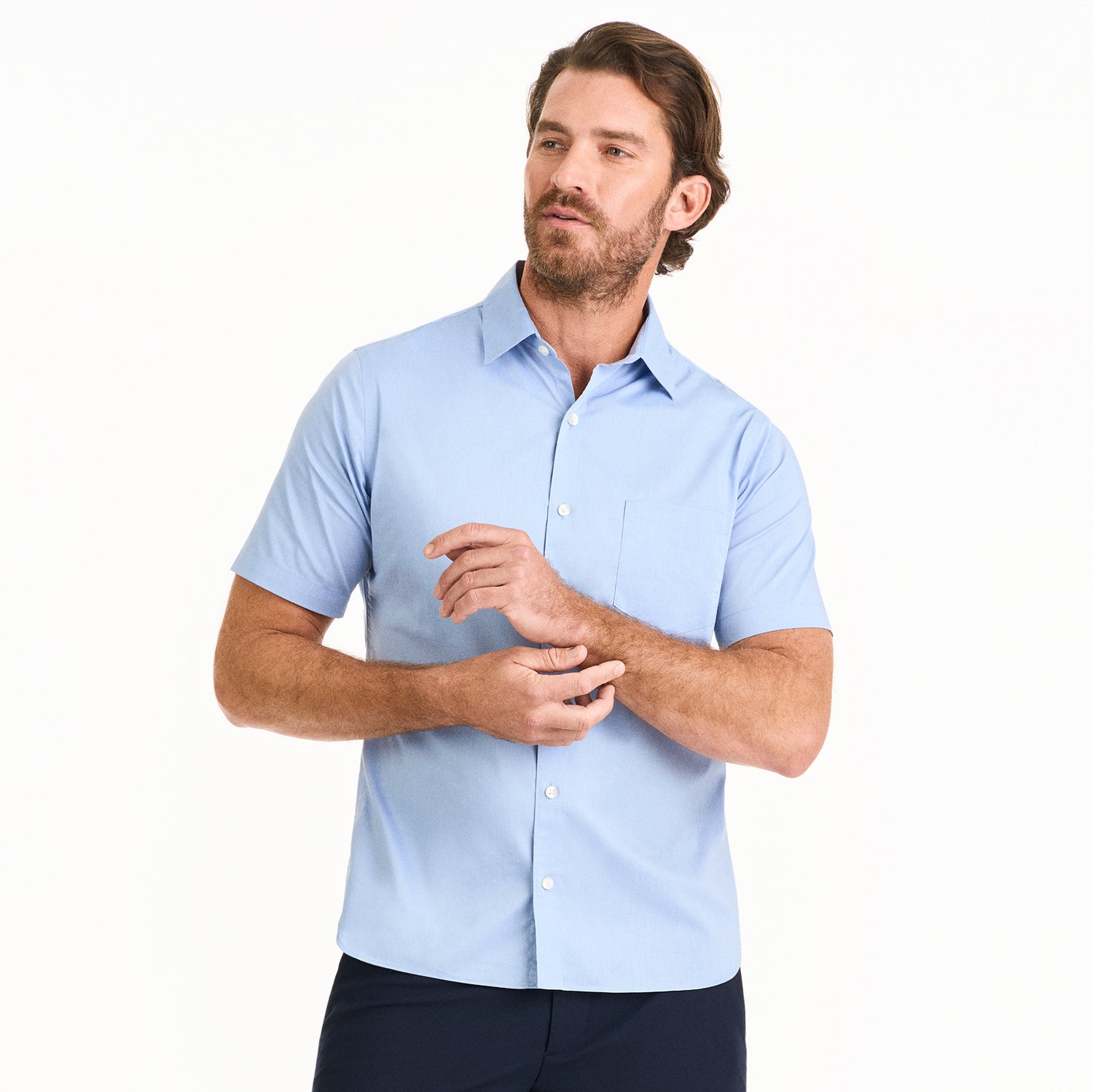 Essential Stain Shield Short Sleeve Shirt Solid - Slim Fit