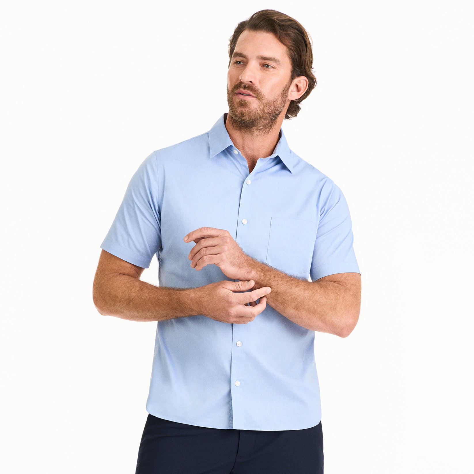 Essential Stain Shield Short Sleeve Shirt Solid - Slim Fit