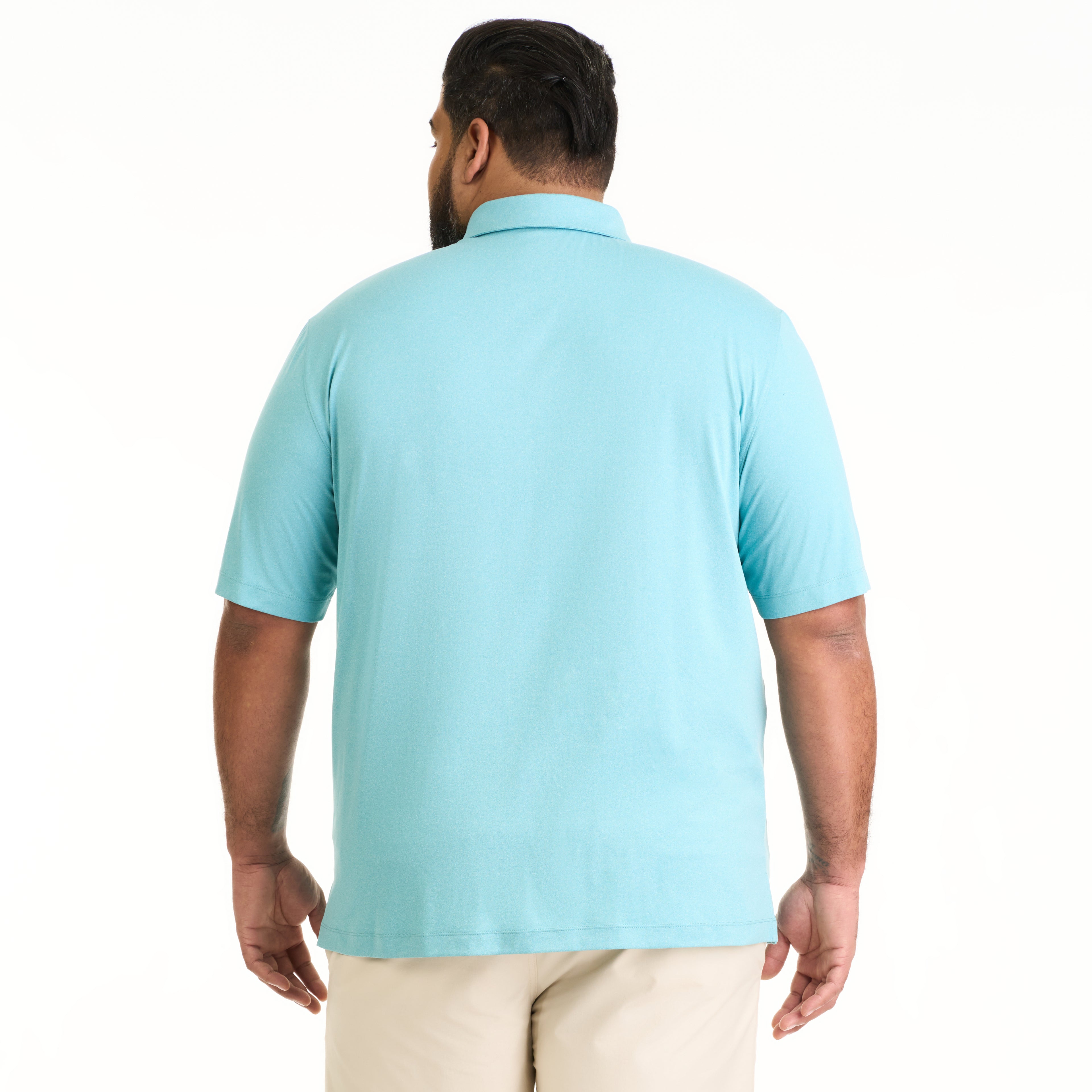 Performance Heather Hybrid Polo - Big & Tall