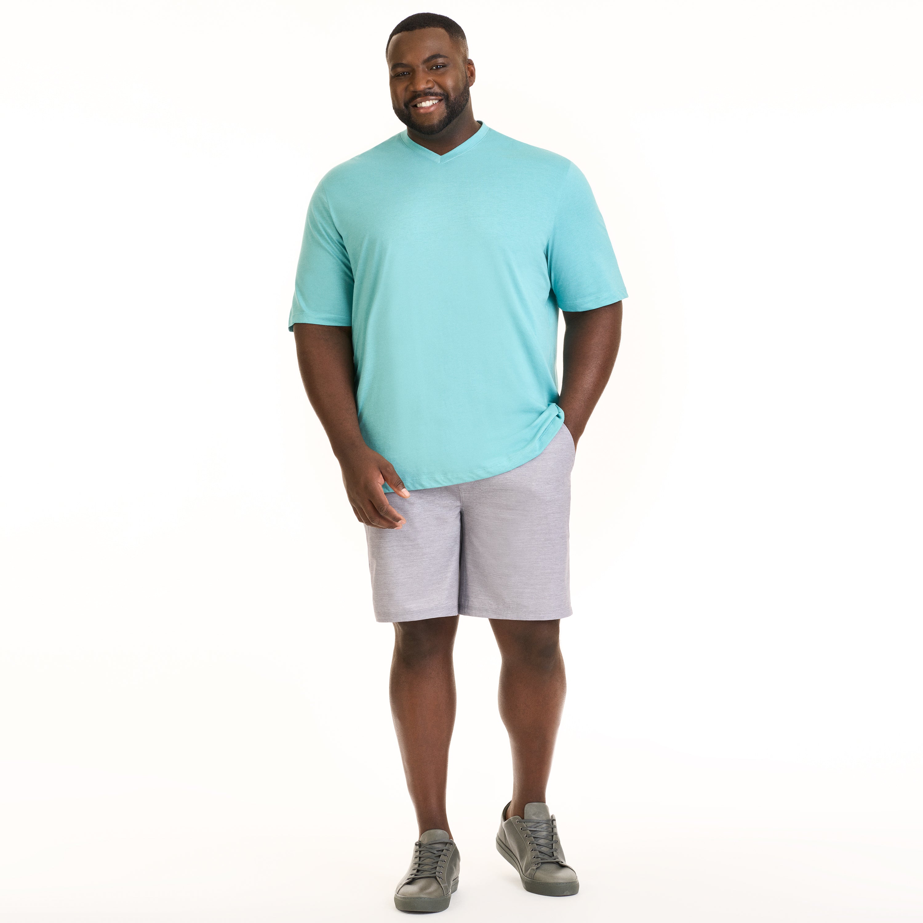Essential Stain Shield V-Neck Tee - Big & Tall