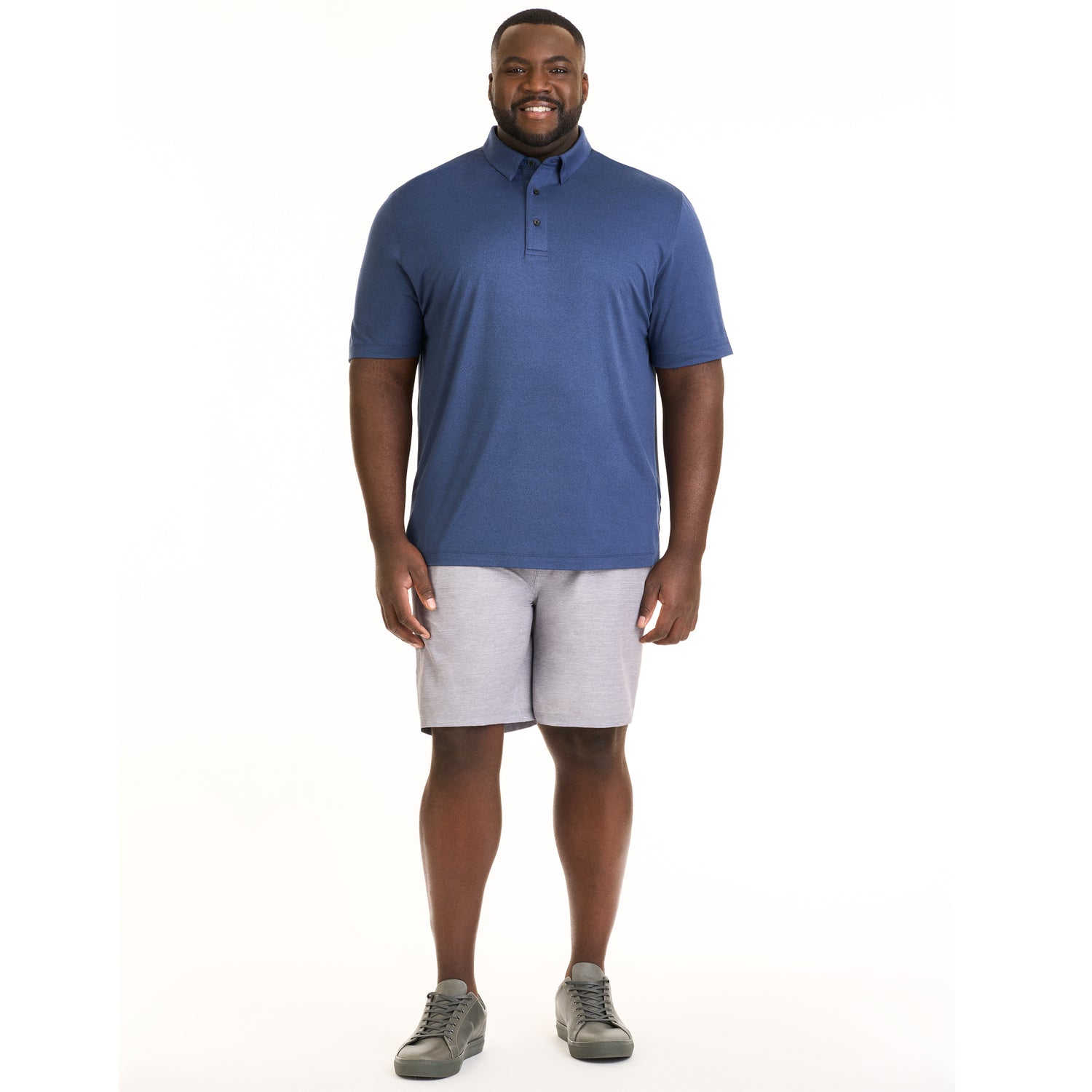 Performance Heather Hybrid Polo - Big & Tall