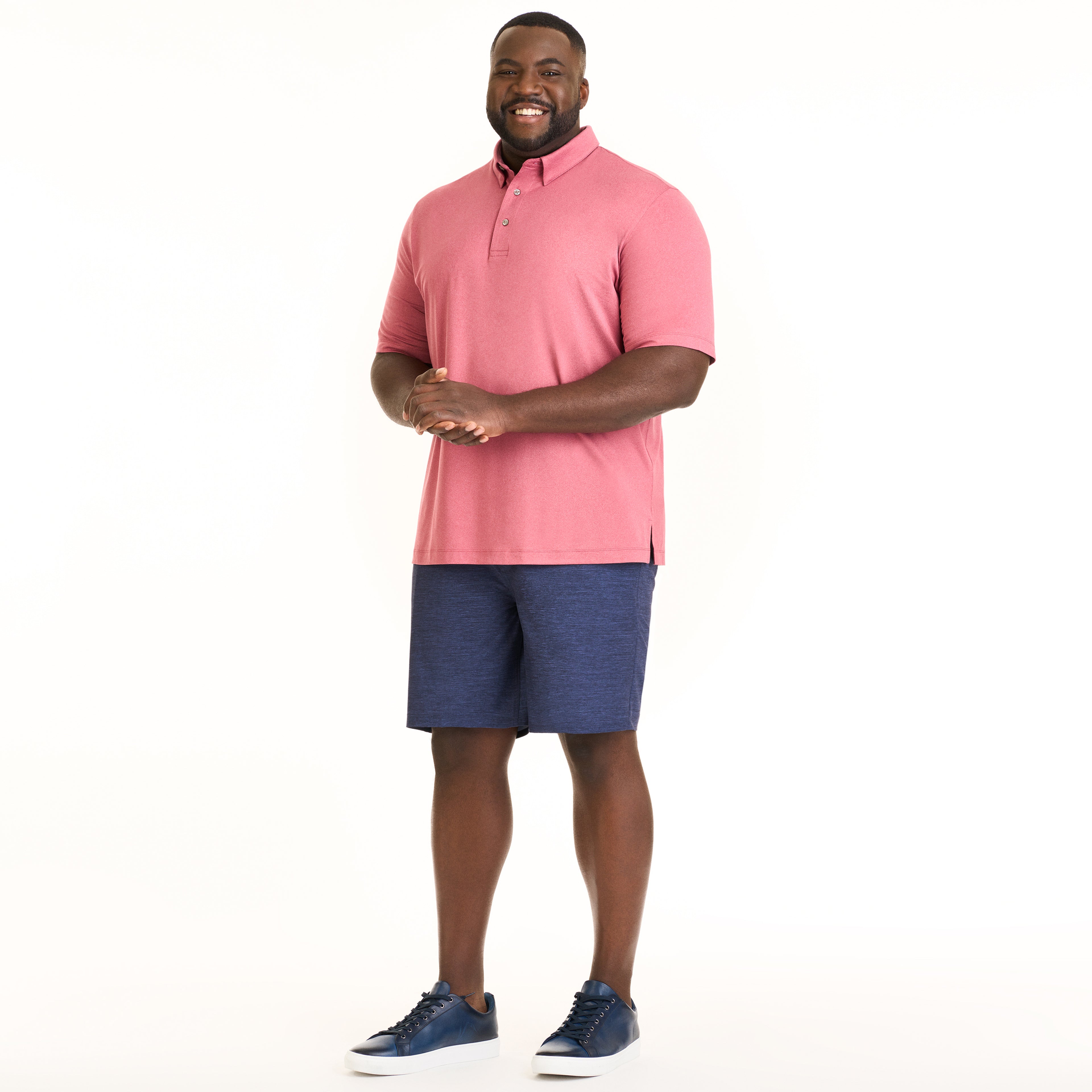 Performance Heather Hybrid Polo - Big &amp; Tall