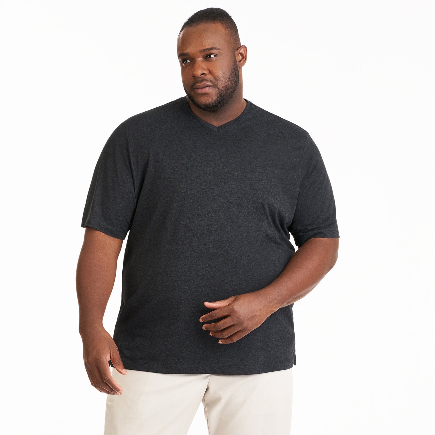 Essential Stain Shield V-Neck Tee - Big &amp; Tall