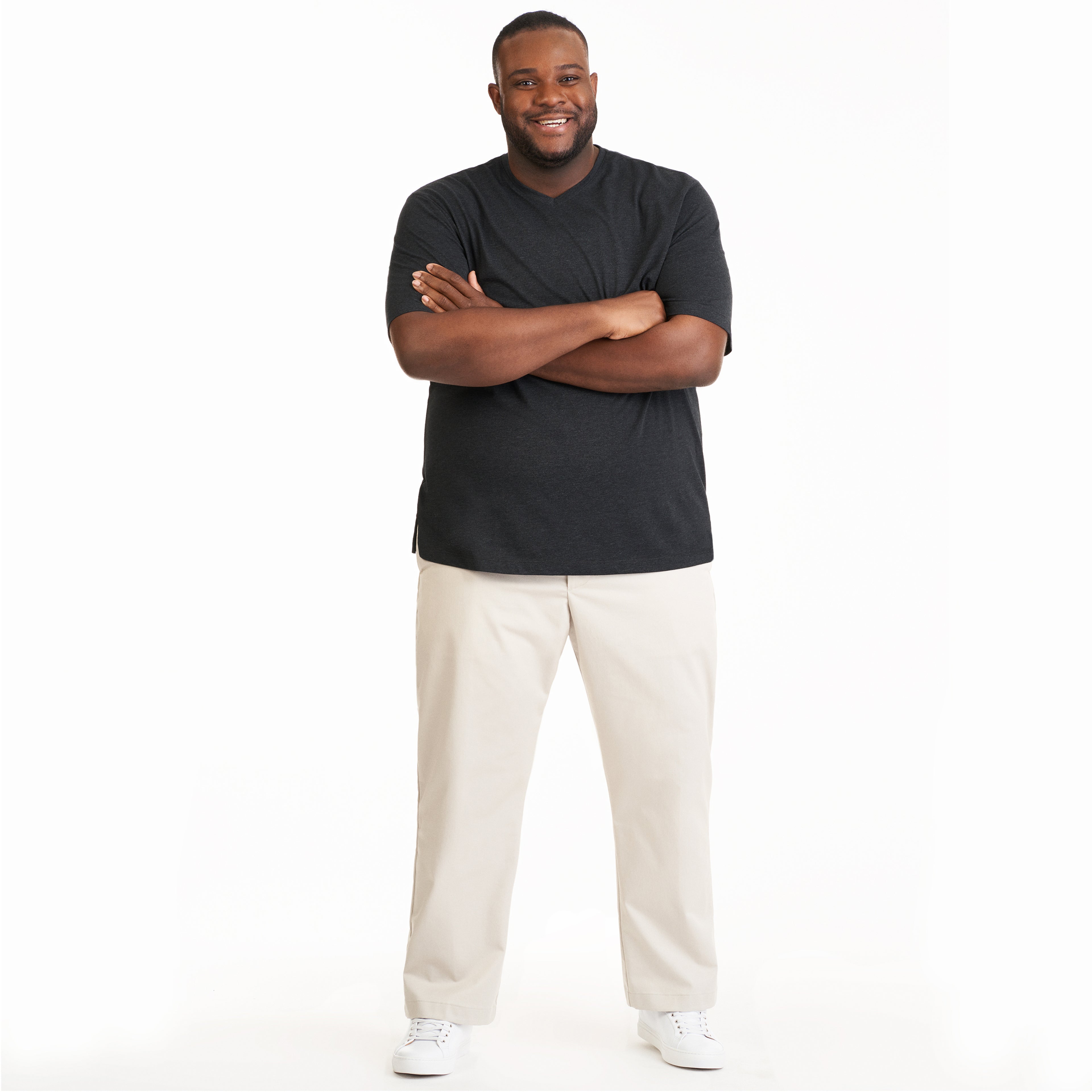 Essential Stain Shield V-Neck Tee - Big & Tall