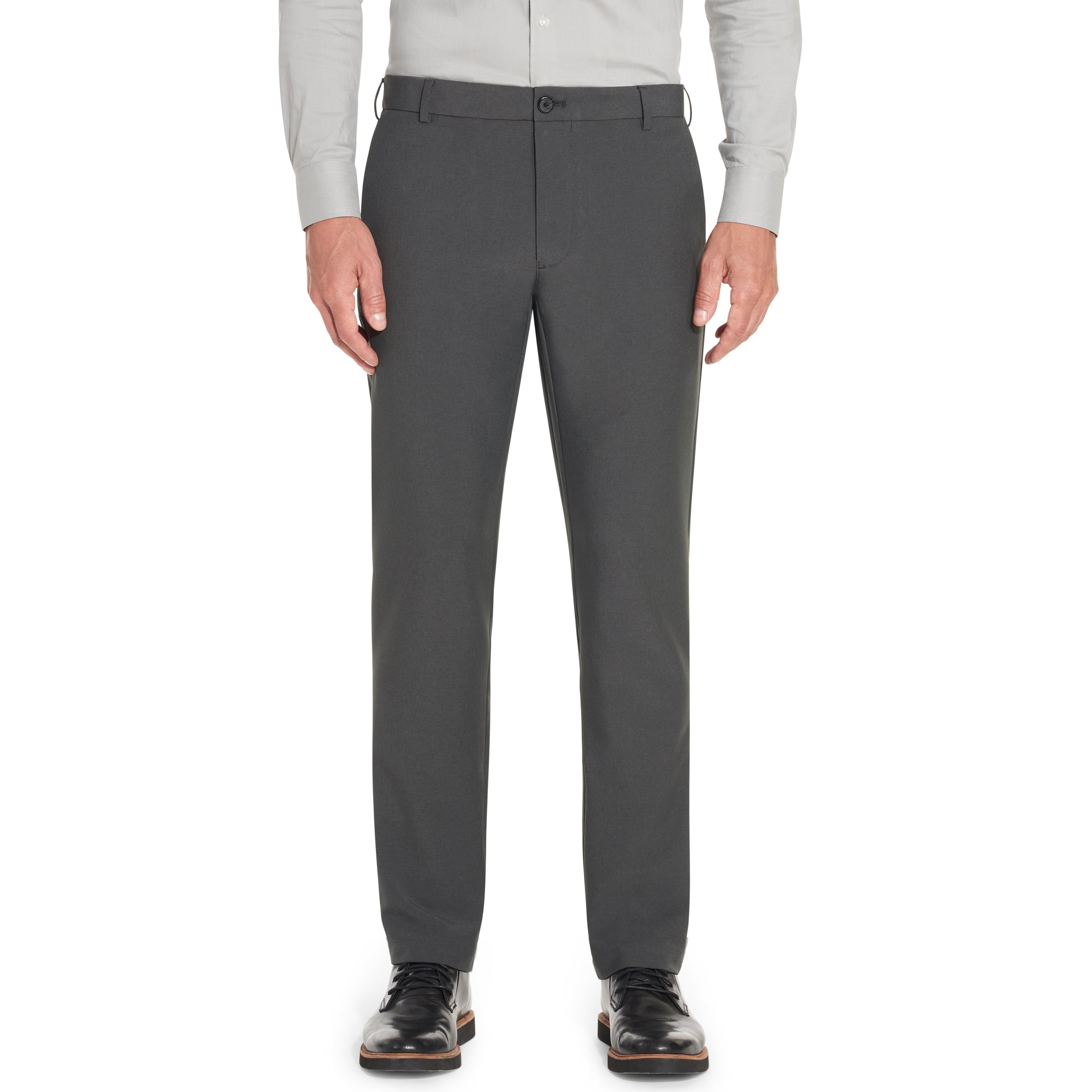 Flex 3 Flat Front Straight Leg Dress Pant Grey - Slim Fit