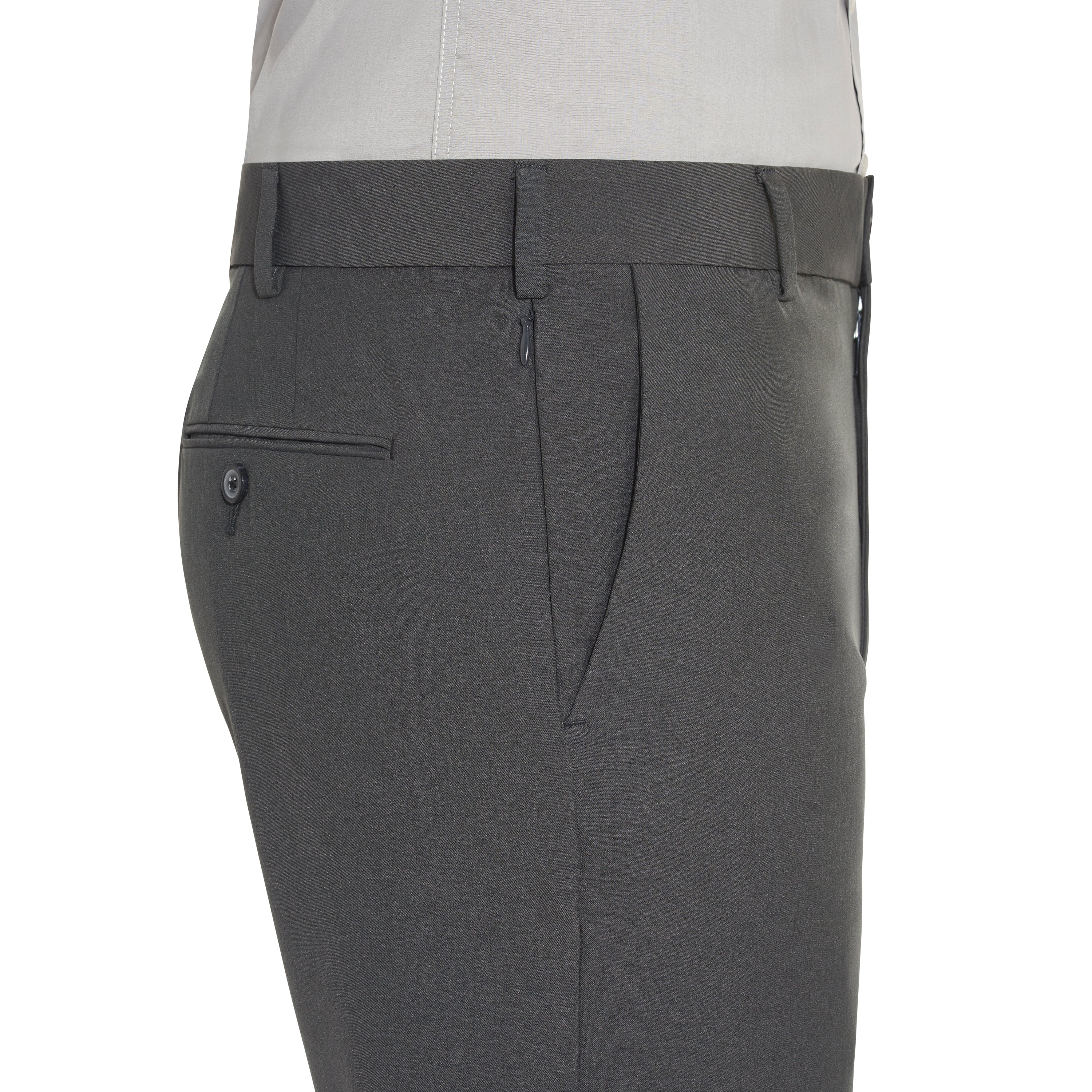 Flex 3 Flat Front Straight Leg Dress Pant Grey - Slim Fit