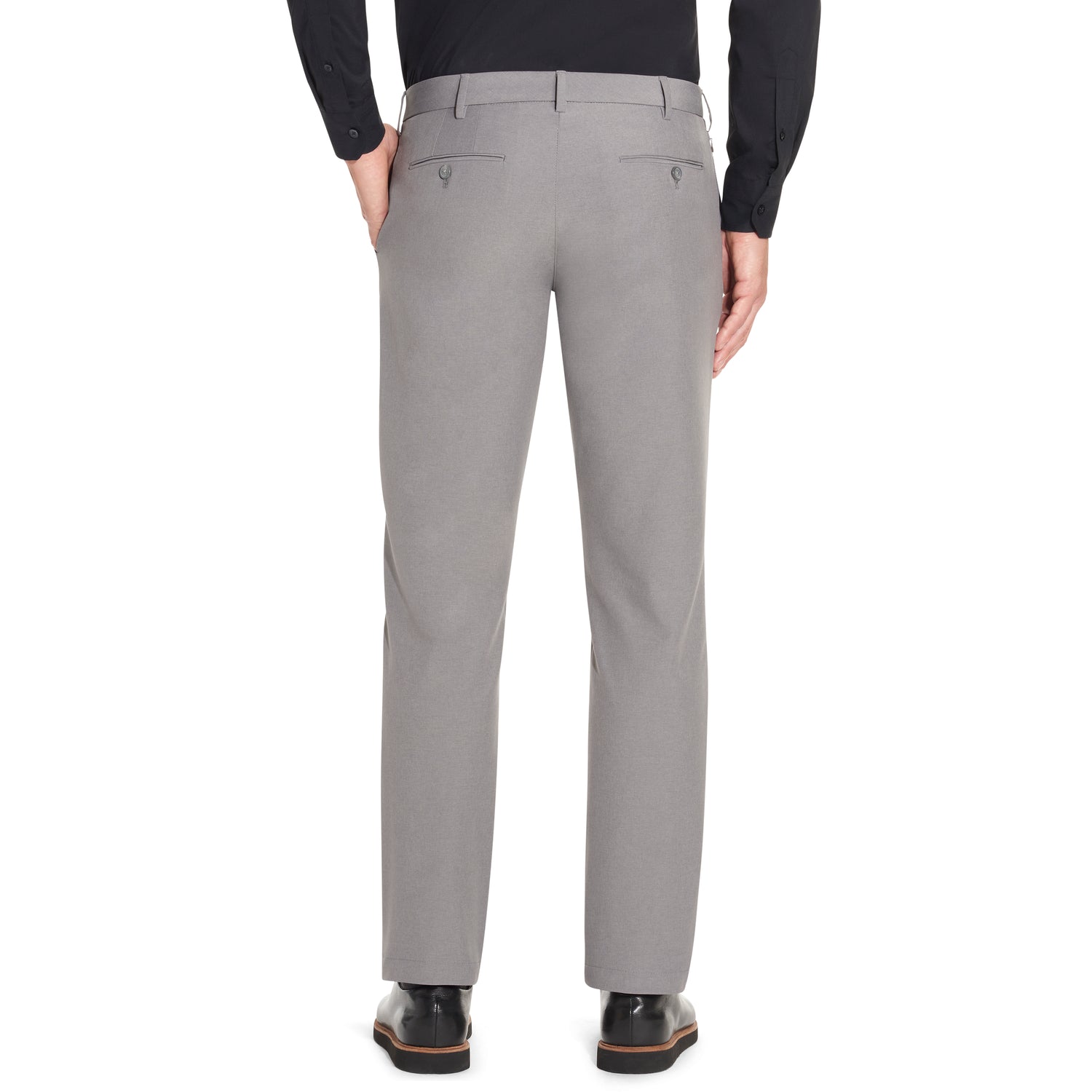 Flex 3 Flat Front Straight Leg Dress Pant Grey - Slim Fit