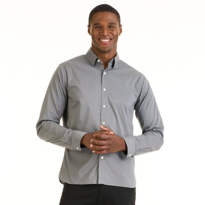 Cronbie Long Sleeve Stain Shield Solid Shirt - Slim Fit