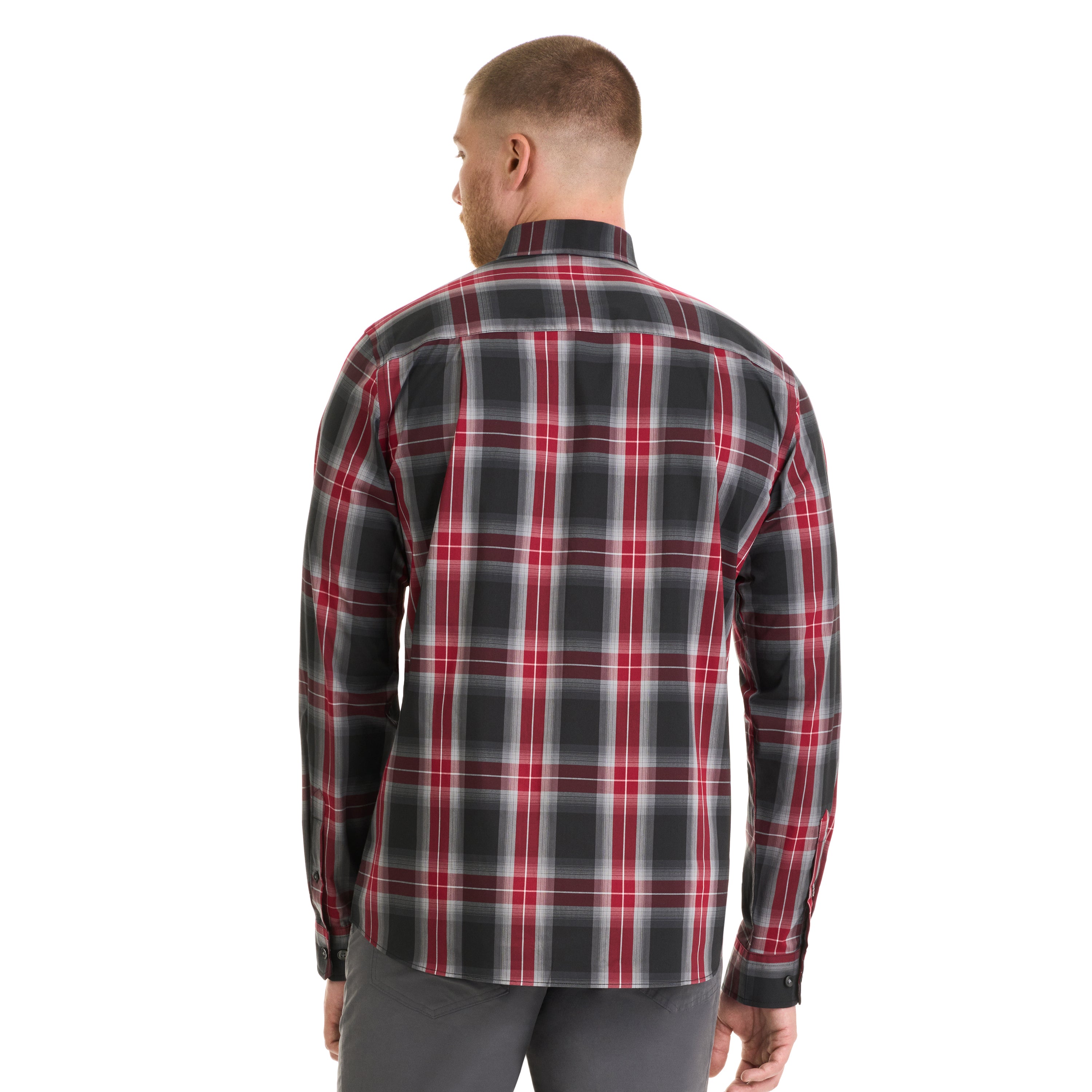 Essential Stain Shield Wovens Charcoal Plaid - Big &amp; Tall