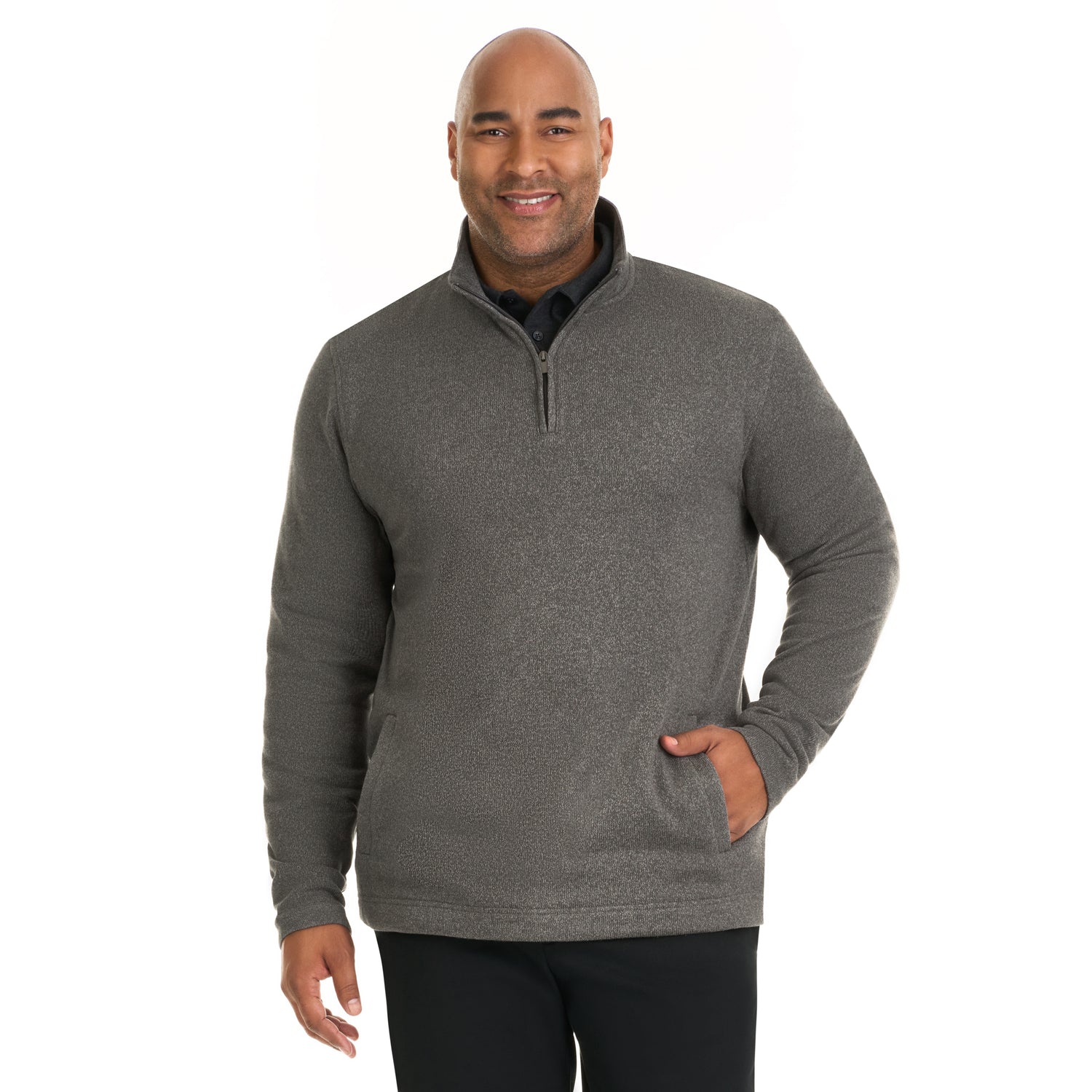 Essential Sweater Fleece Quarter Zip - Big & Tall – Van Heusen