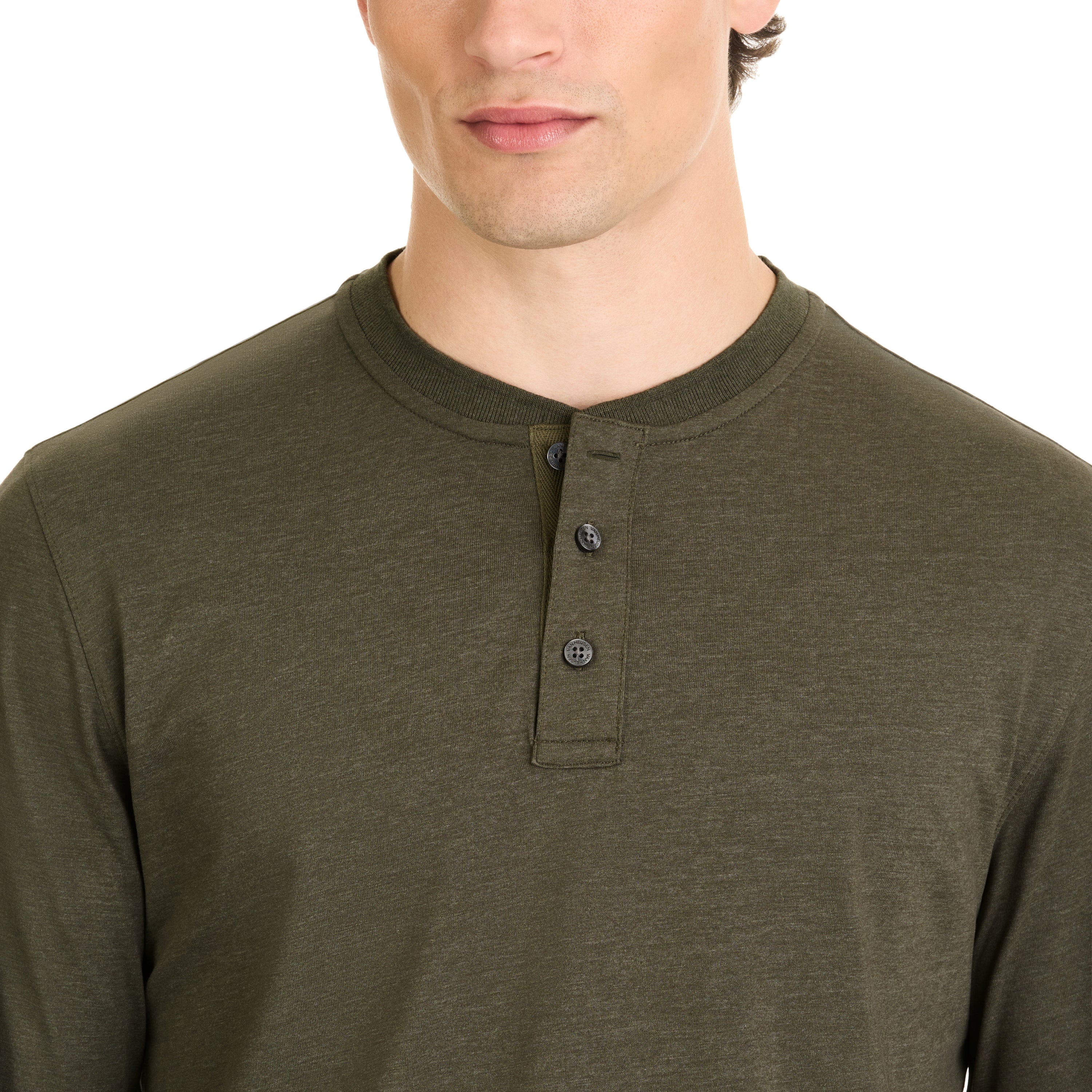 Essential Stain Shield Long Sleeve Henley - Regular Fit