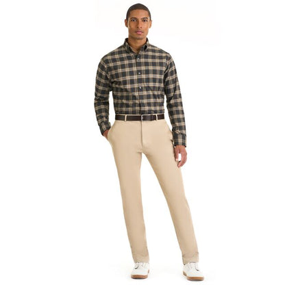Weekend Twill Classic Plaid Long Sleeve Button Up Top – Regular Fit