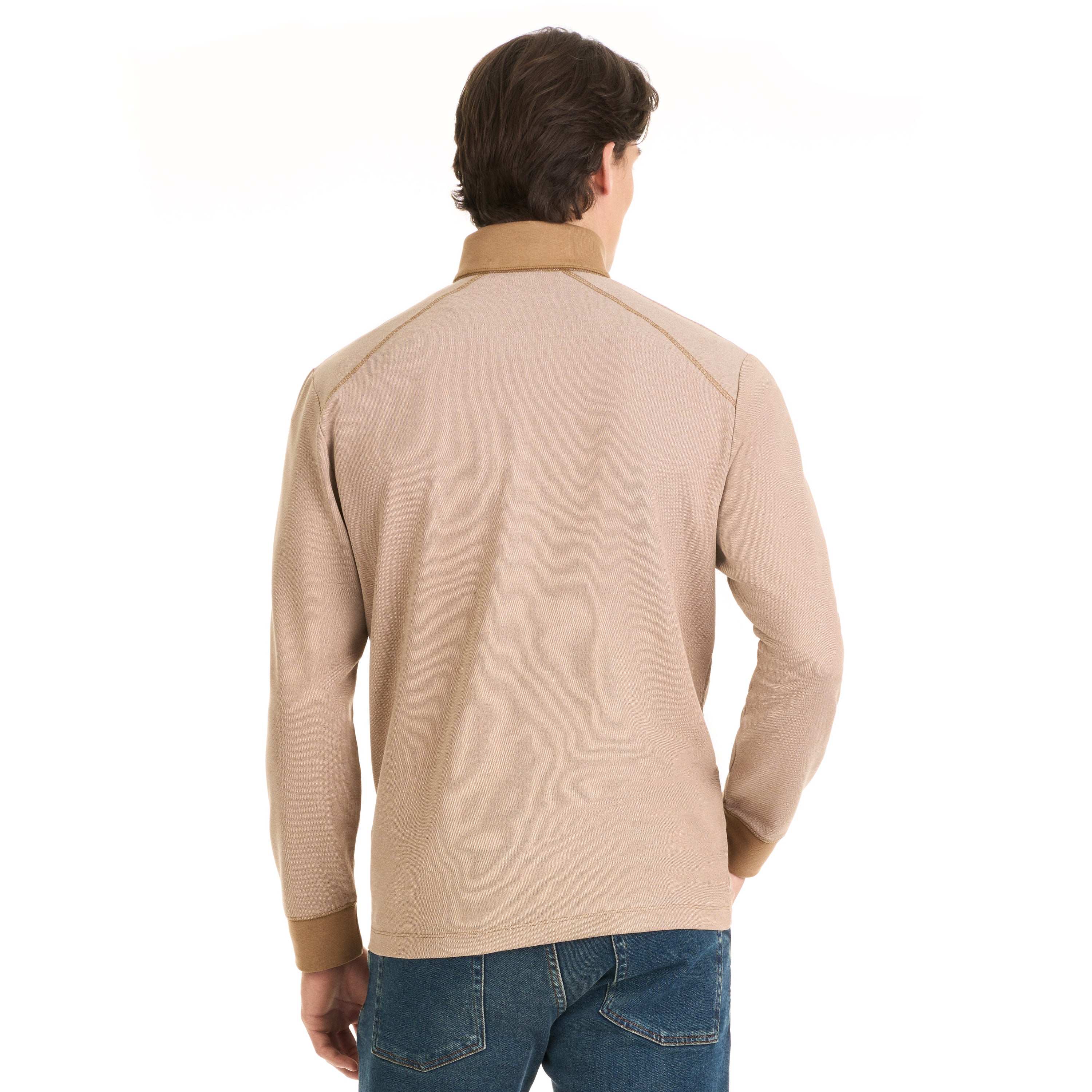 Essential Stain Shield Pique Quarter Zip Pullover – Regular Fit