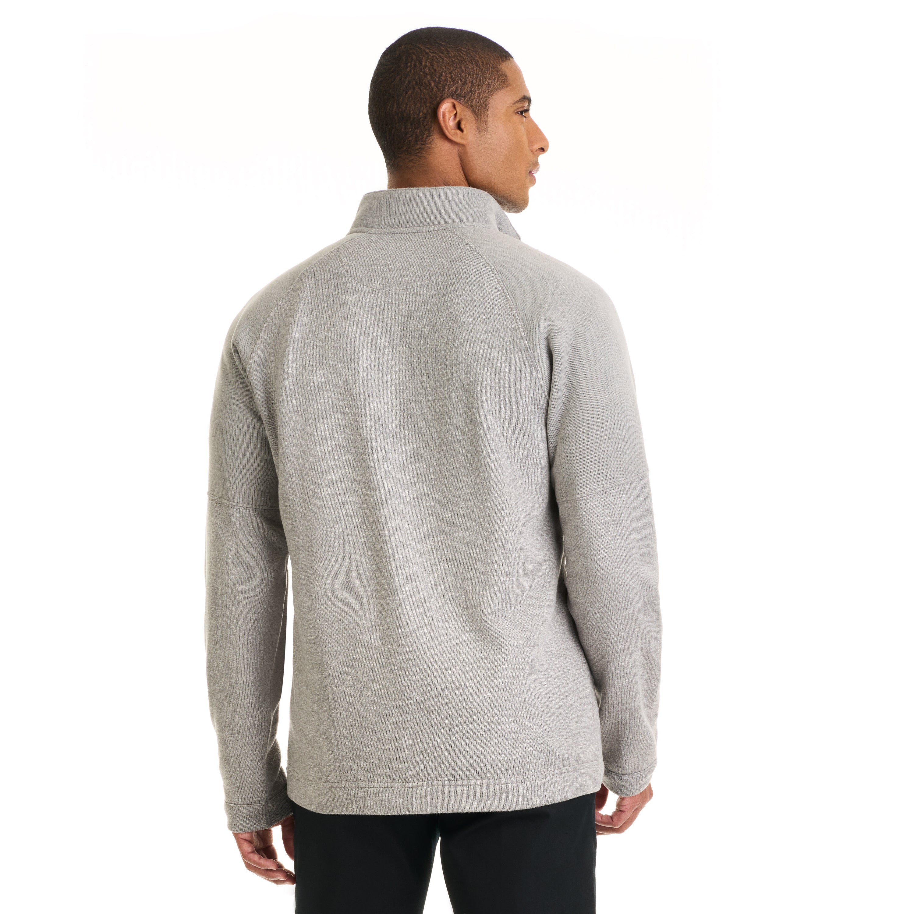 Essential Sweater Fleece Blocked Quarter Zip Pullover- Regular Fit