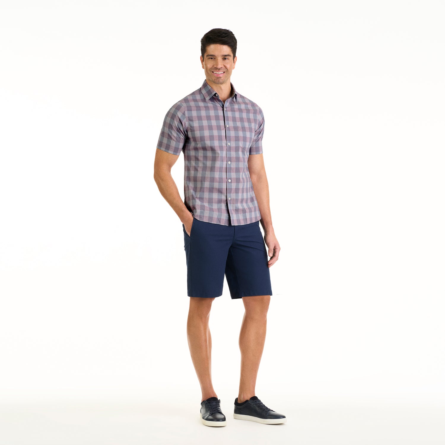 Essential Stain Shield Wovens Gingham Check - Slim Fit