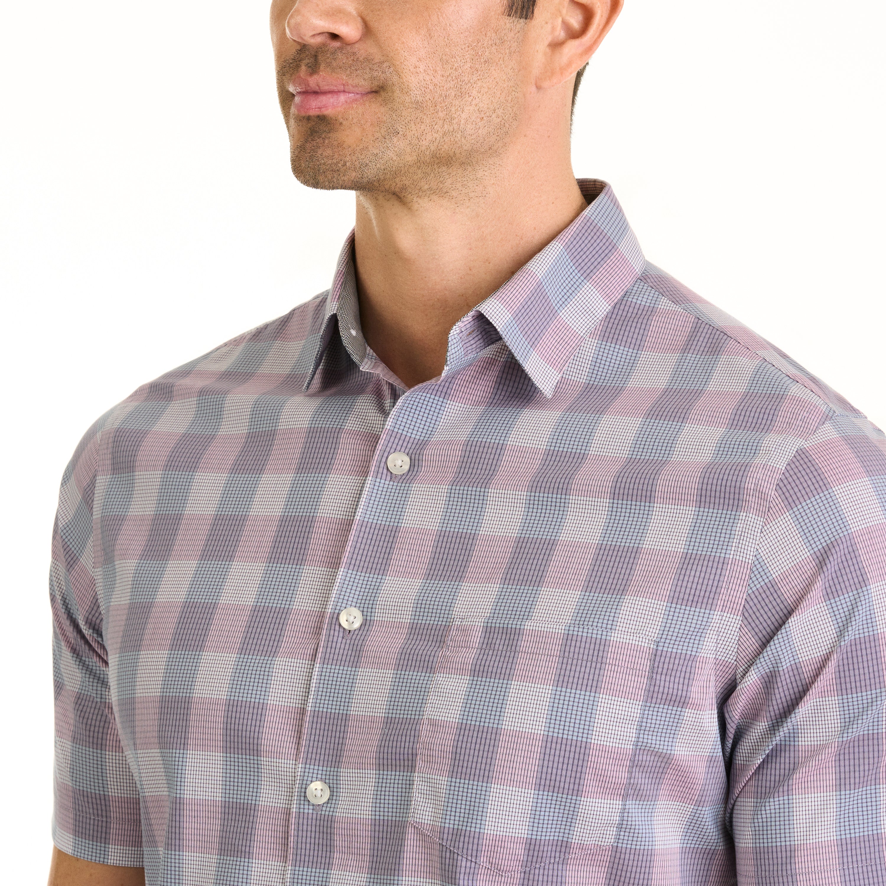 Essential Stain Shield Wovens Gingham Check - Regular Fit