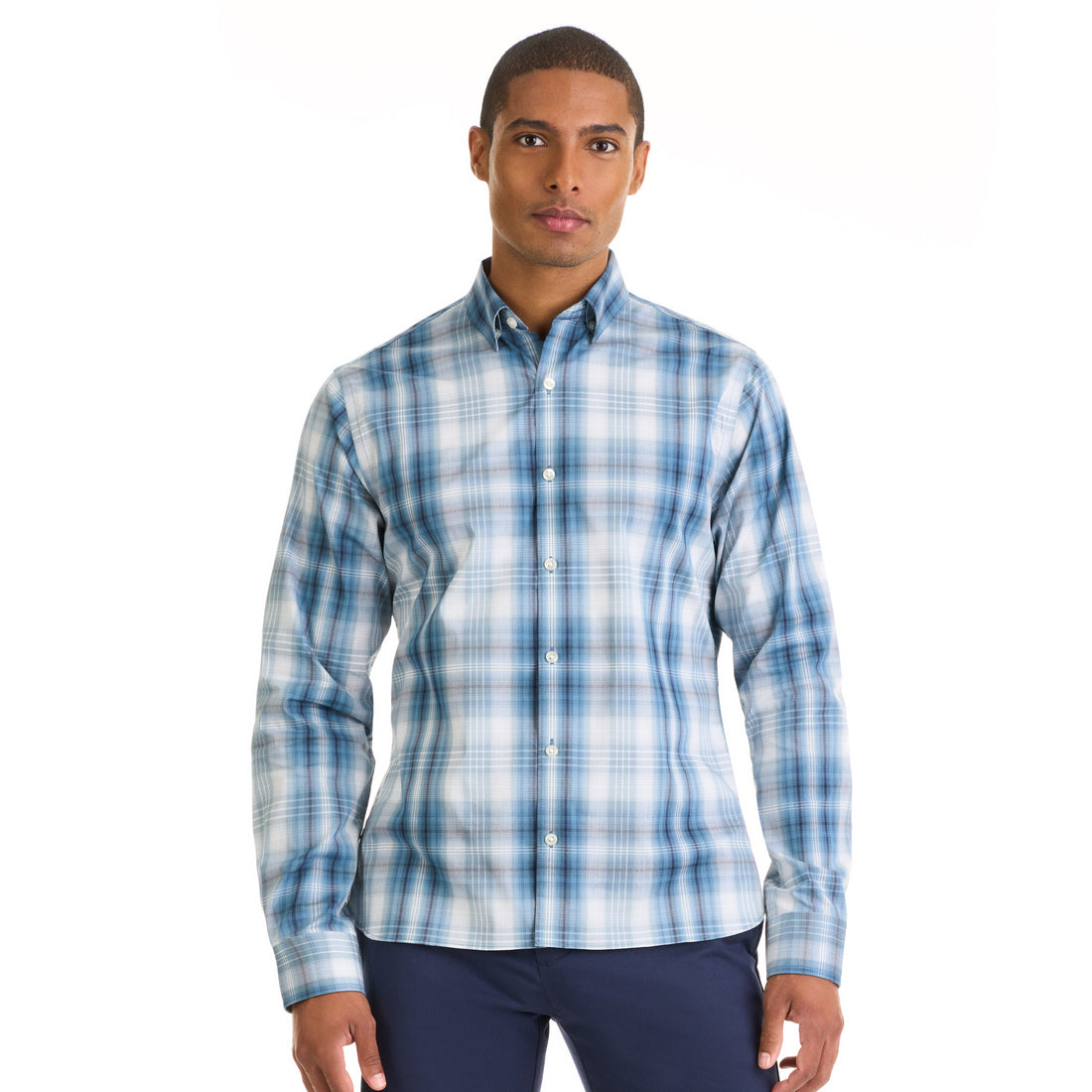 Essential Stain Shield Long Sleeve Shirt Wovens Shadow Plaid - Slim Fit