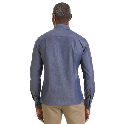 Essential Stain Shield Long Sleeve Wovens Twill Chambray - Slim Fit