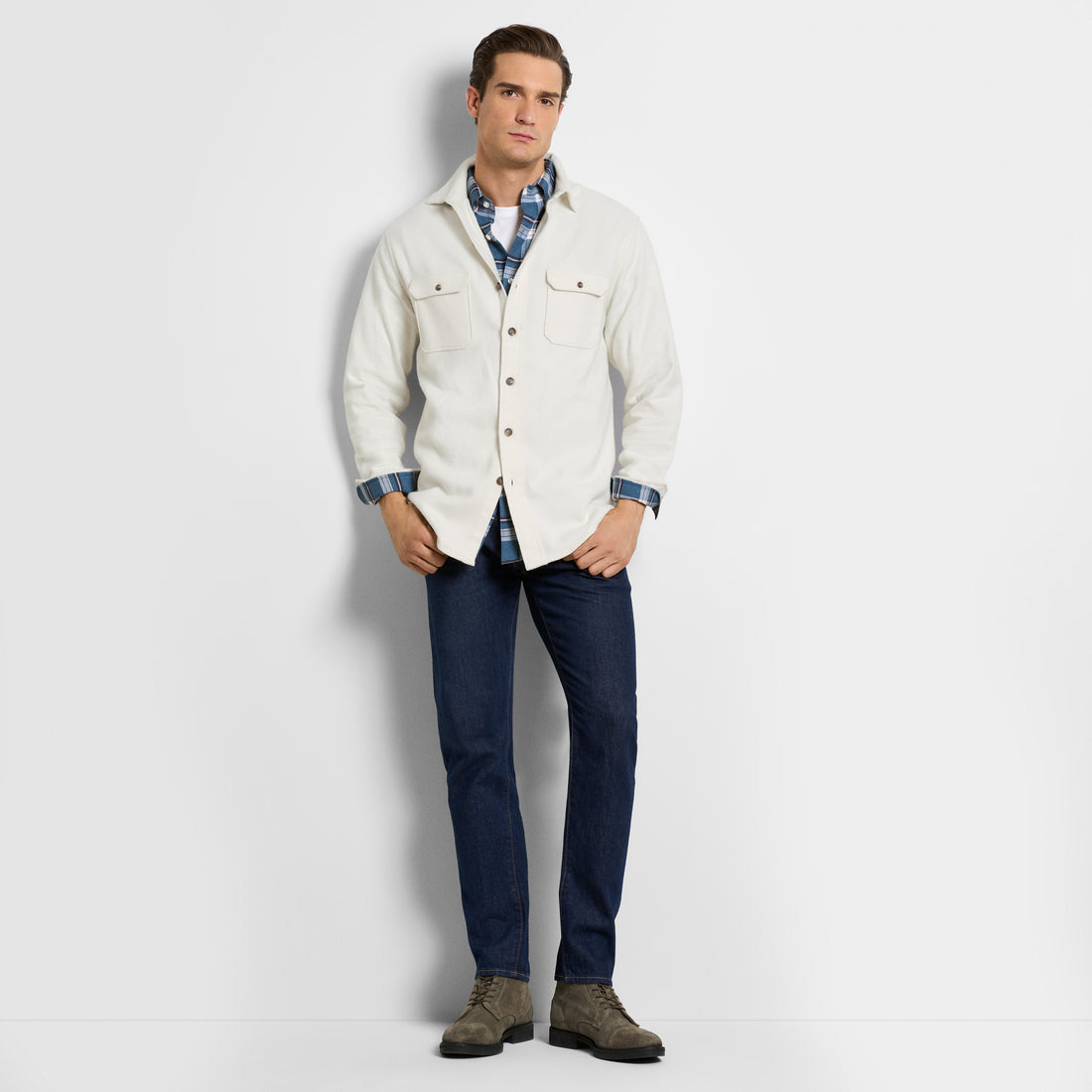 Essential Brushed Twill Shirt Jacket - Regular Fit