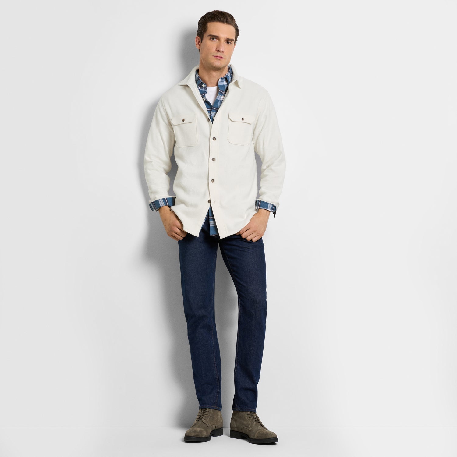 Essential Brushed Twill Shirt Jacket - Regular Fit